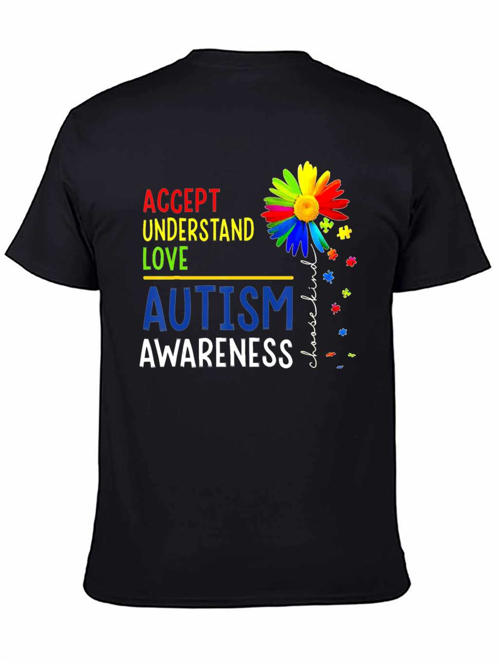 Autism Awareness T-Shirt - Accept Understand Love
