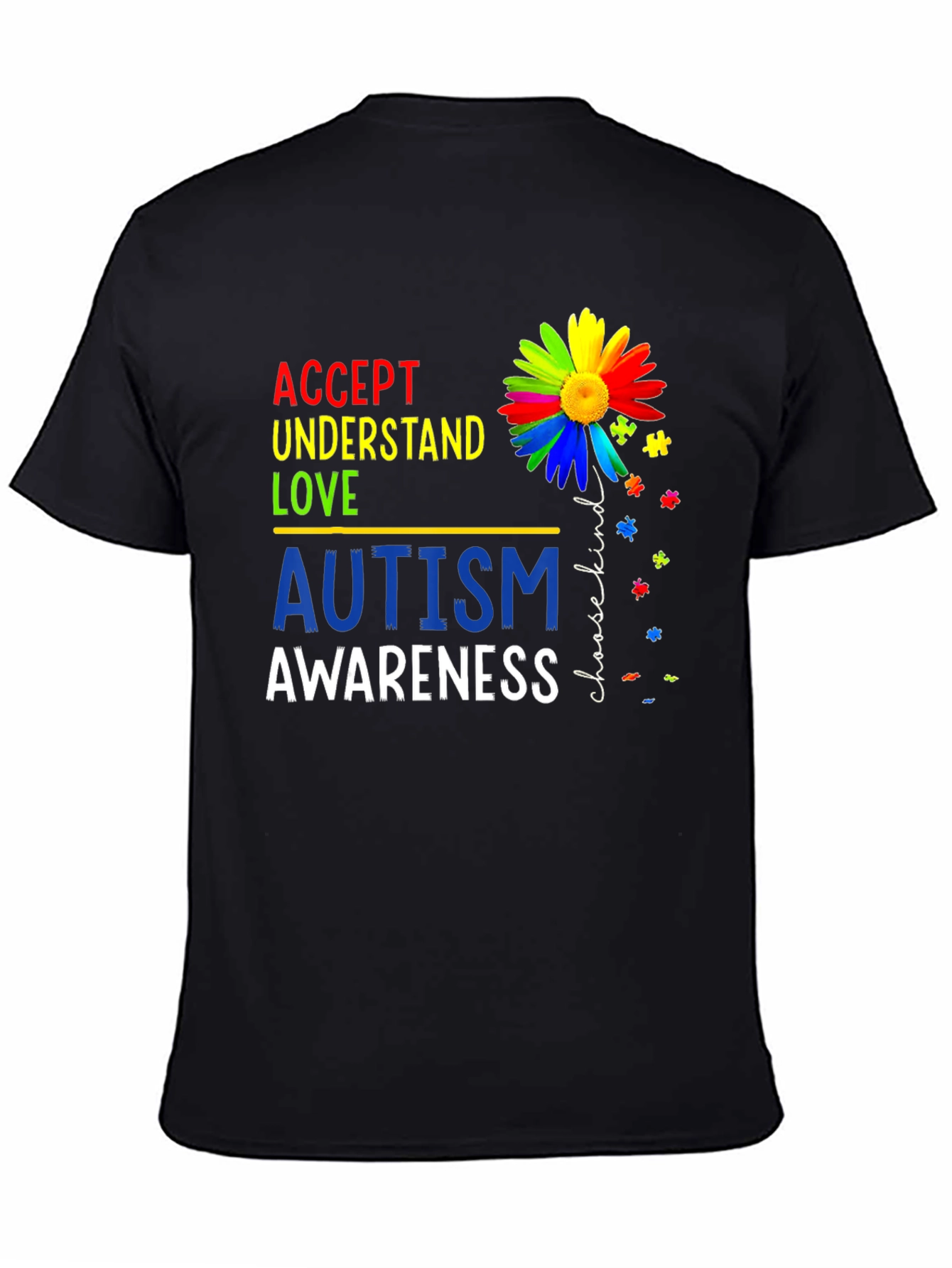 Autism Awareness T-Shirt - Accept Understand Love