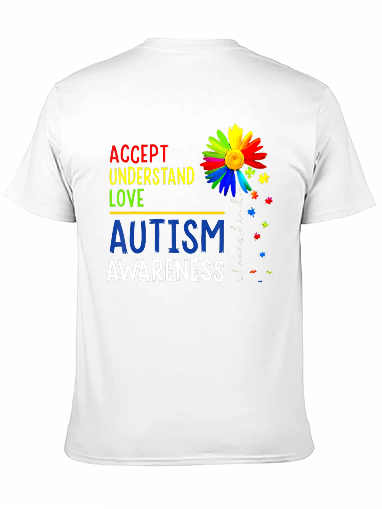 Autism Awareness T-Shirt - Accept Understand Love