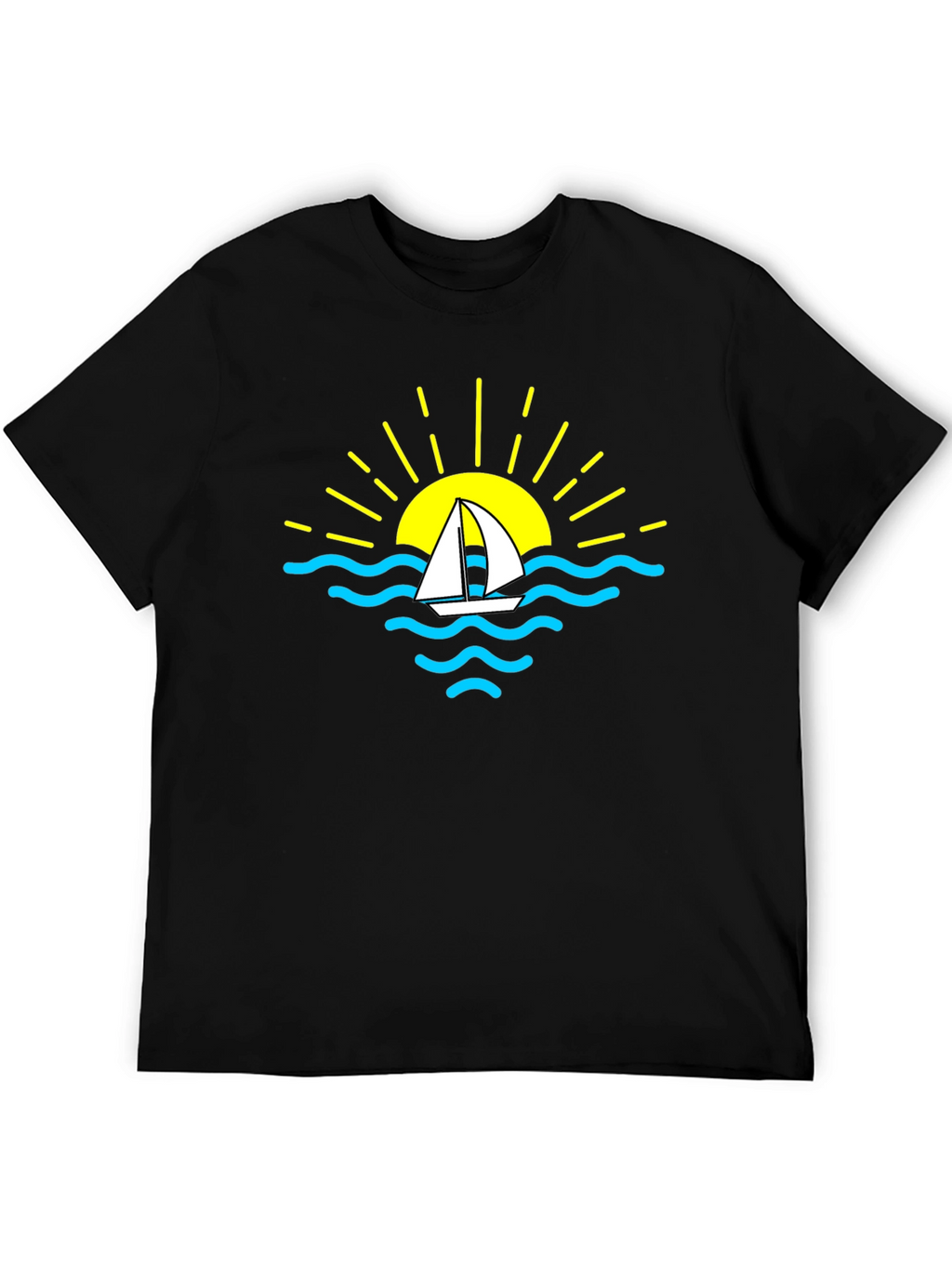 Sailboat Sunset Graphic T-Shirt