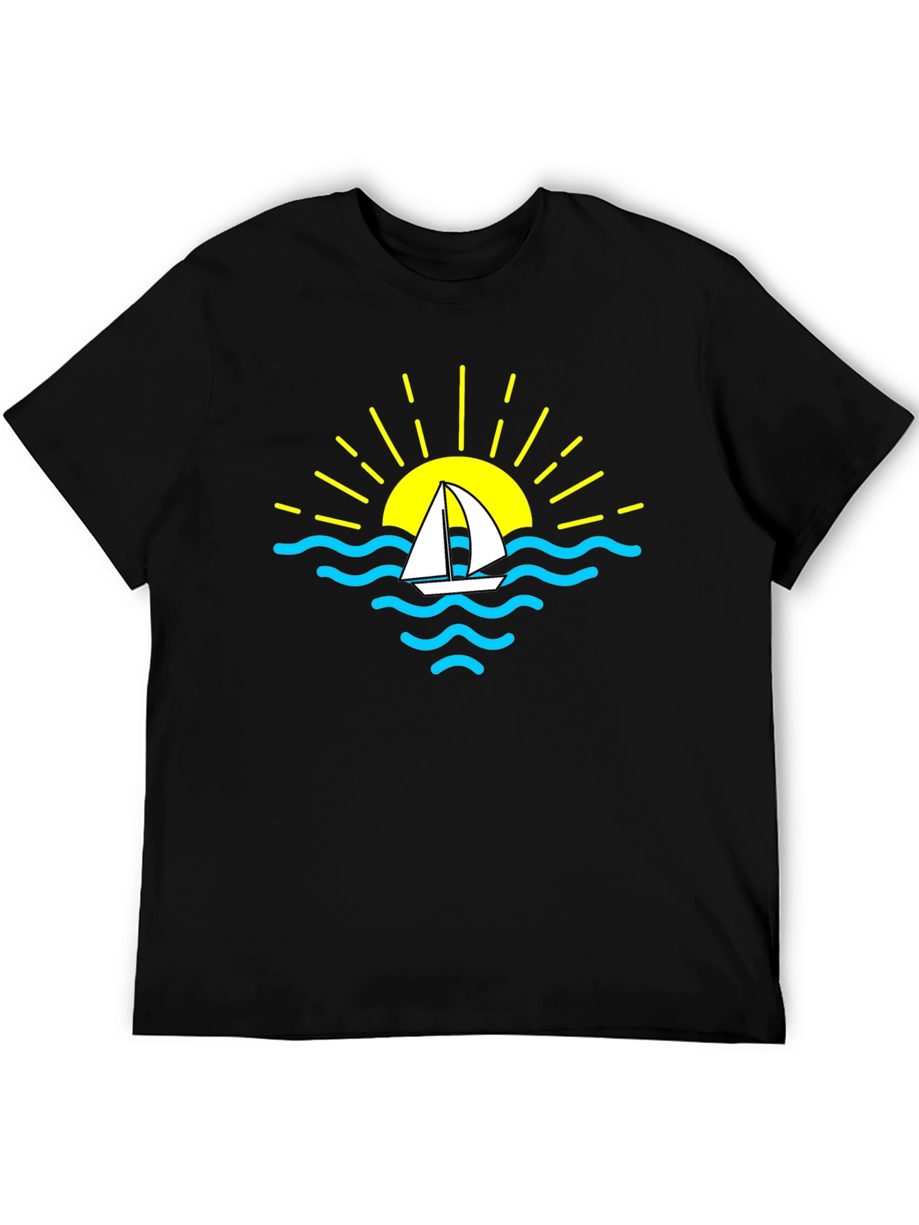 Sailboat Sunset Graphic T-Shirt
