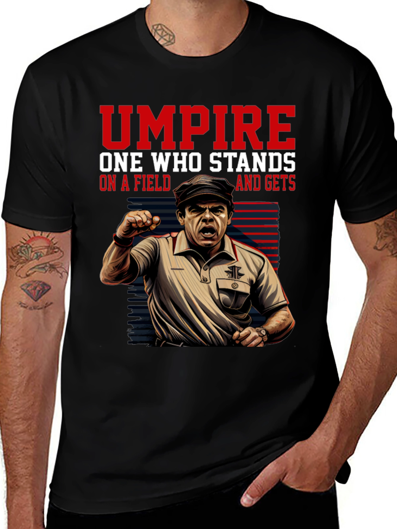 Umpire Graphic Tee - One Who Stands On A Field