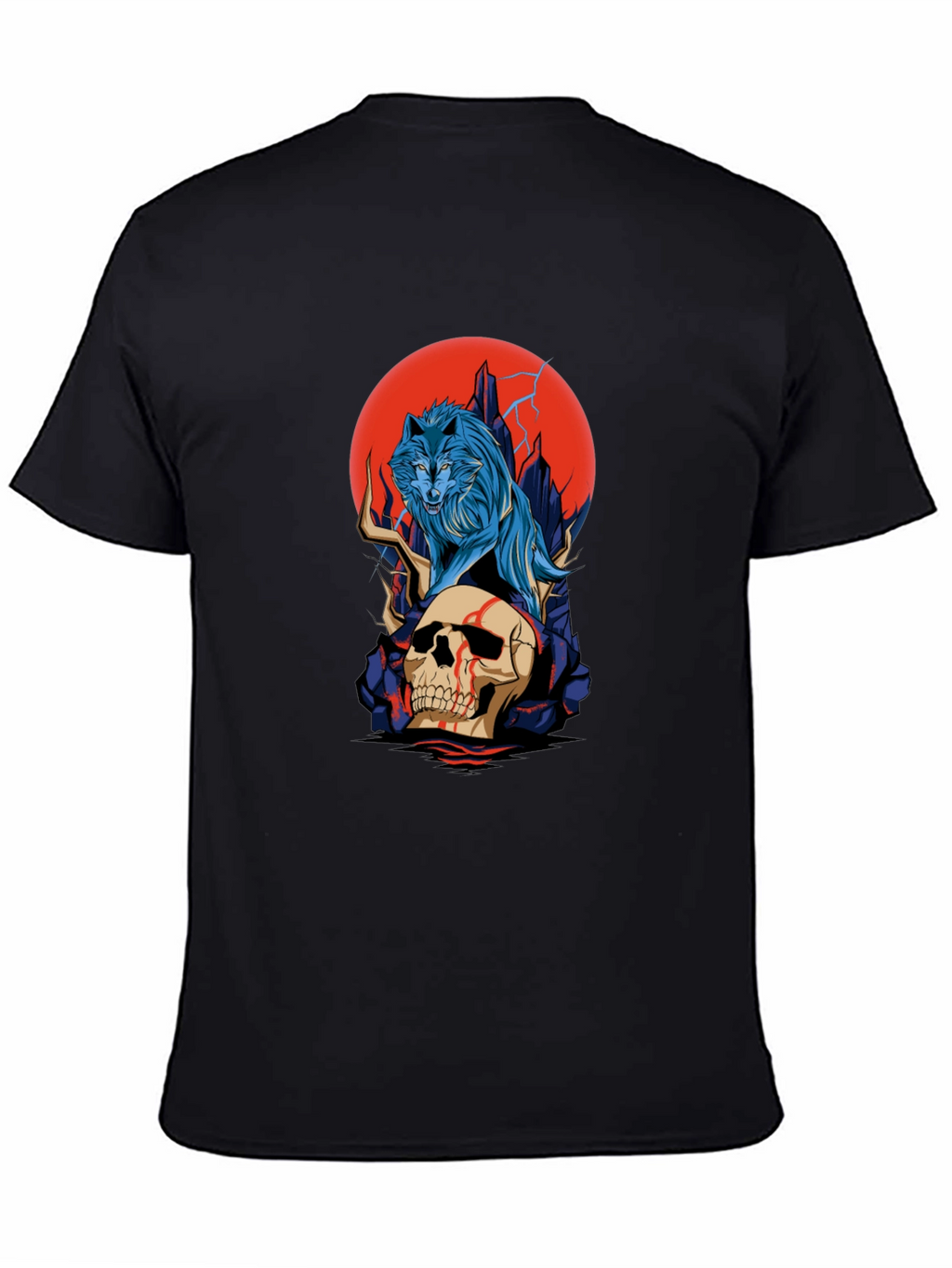 Wolf and Skull Graphic Tee