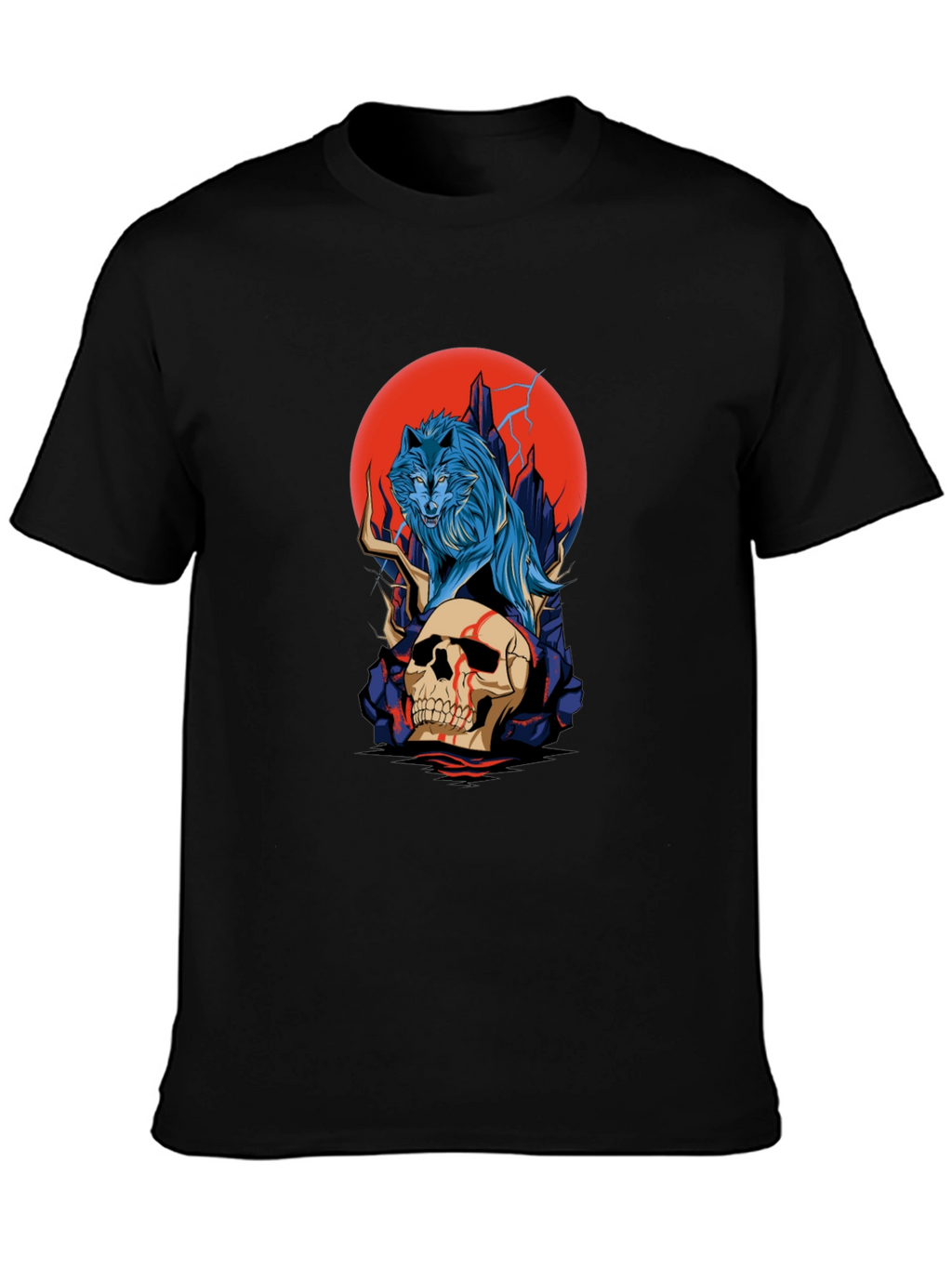Wolf and Skull Graphic Tee