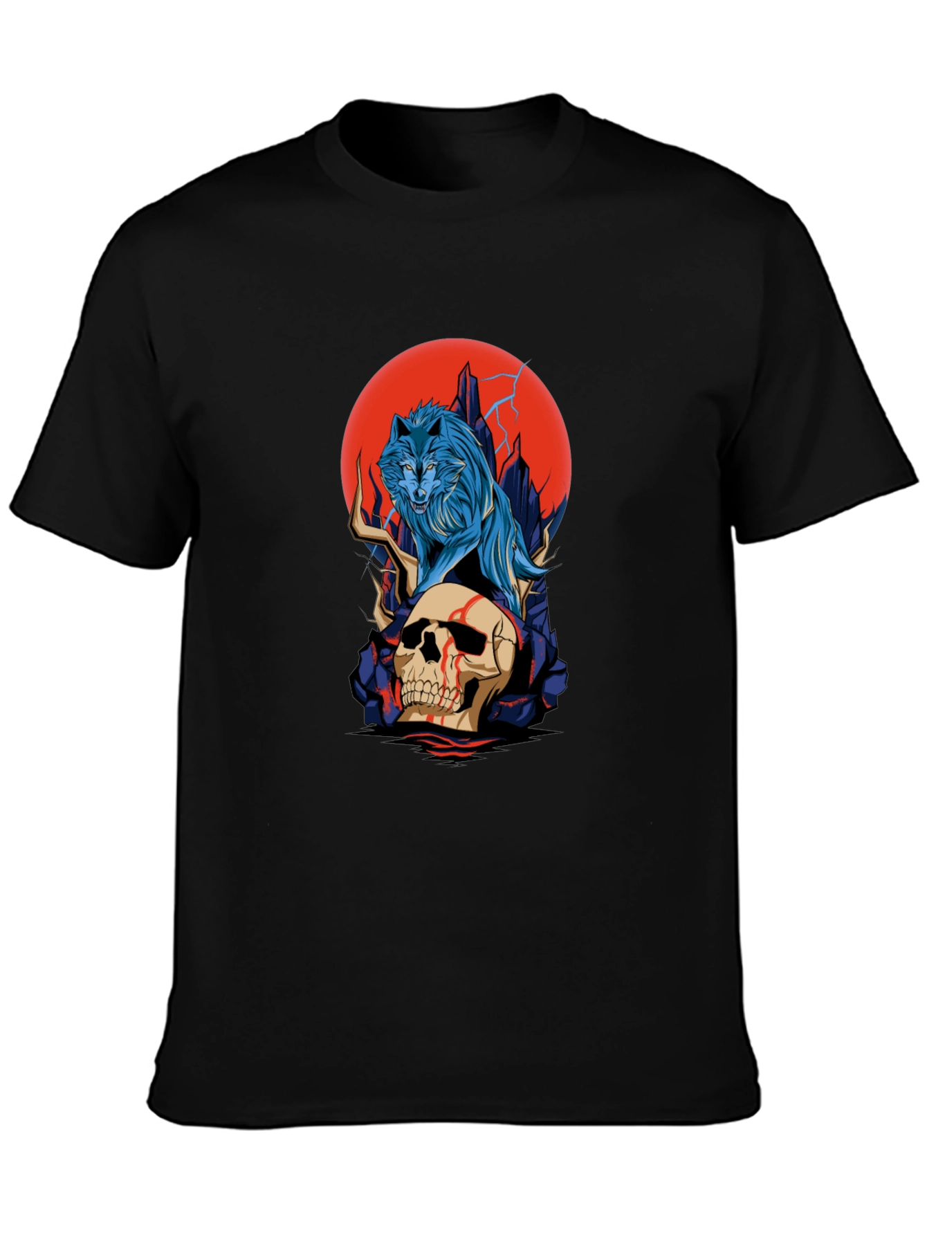 Wolf and Skull Graphic Tee