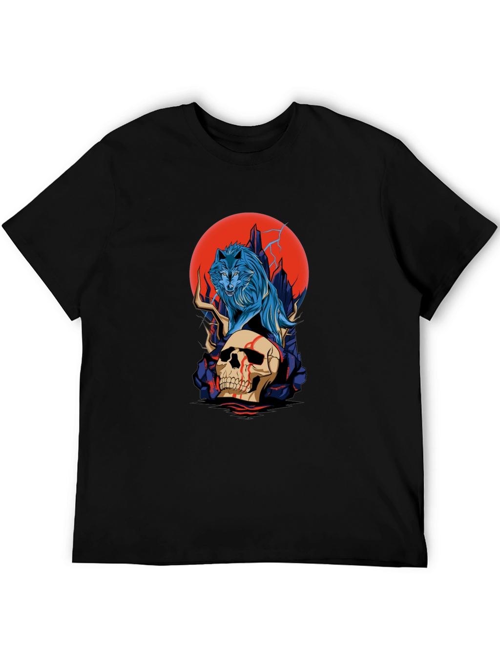 Wolf and Skull Graphic Tee