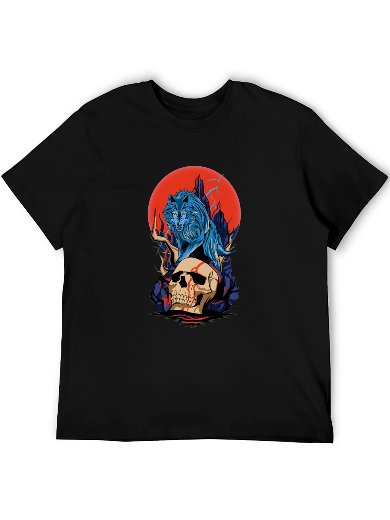 Wolf and Skull Graphic Tee