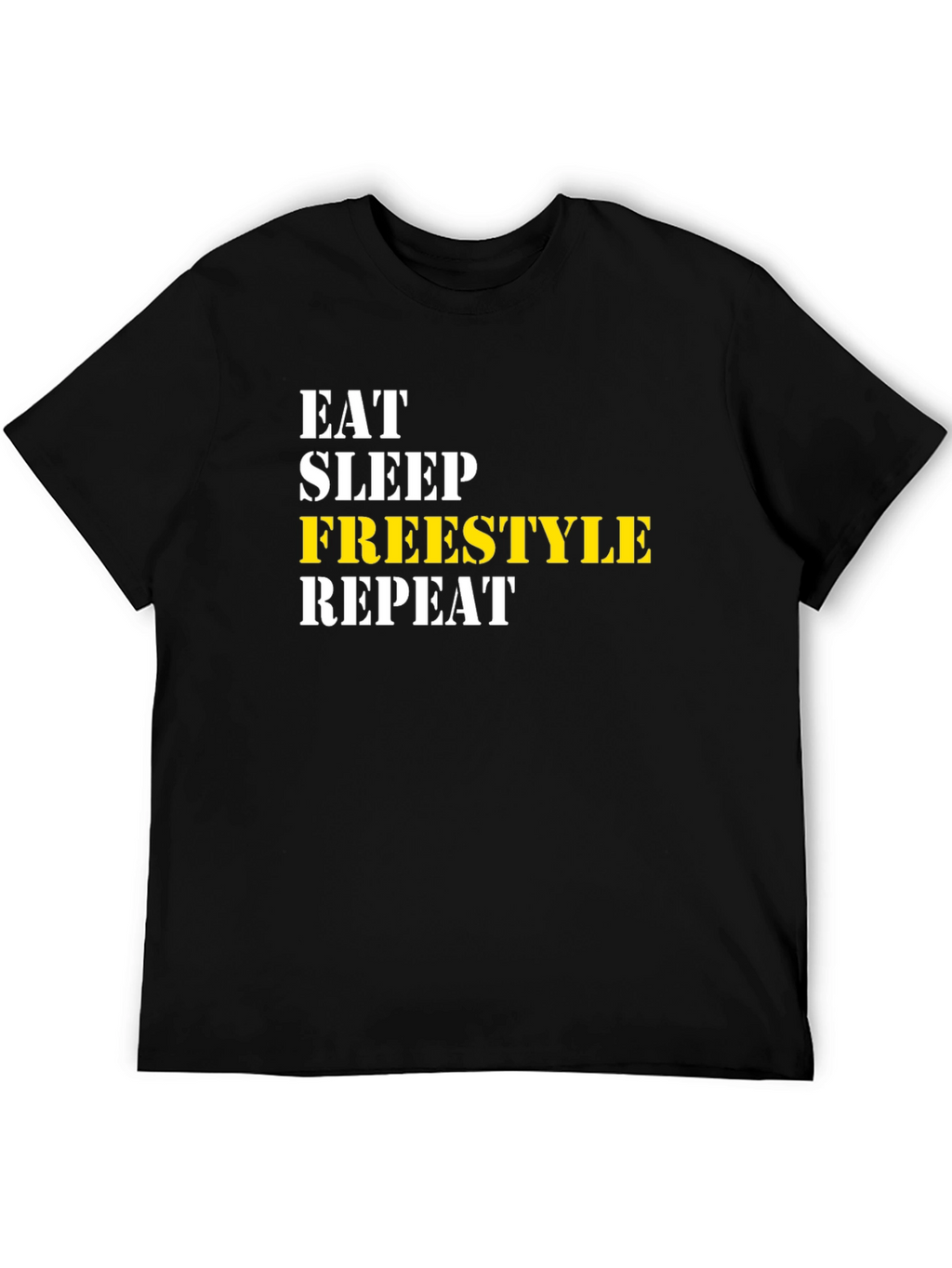 Eat Sleep Freestyle Repeat Black T-Shirt
