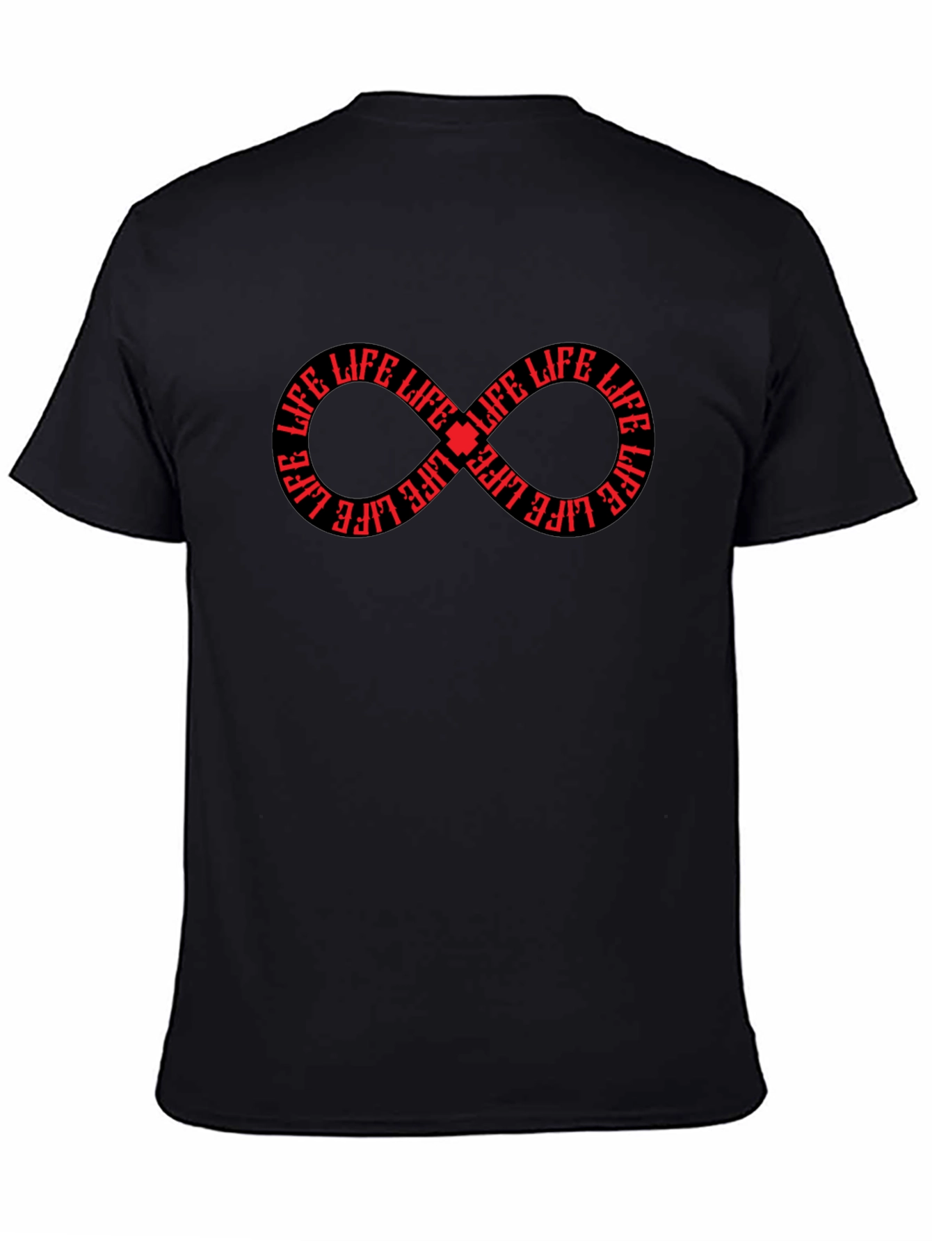 Life Infinity Symbol Black T-Shirt
