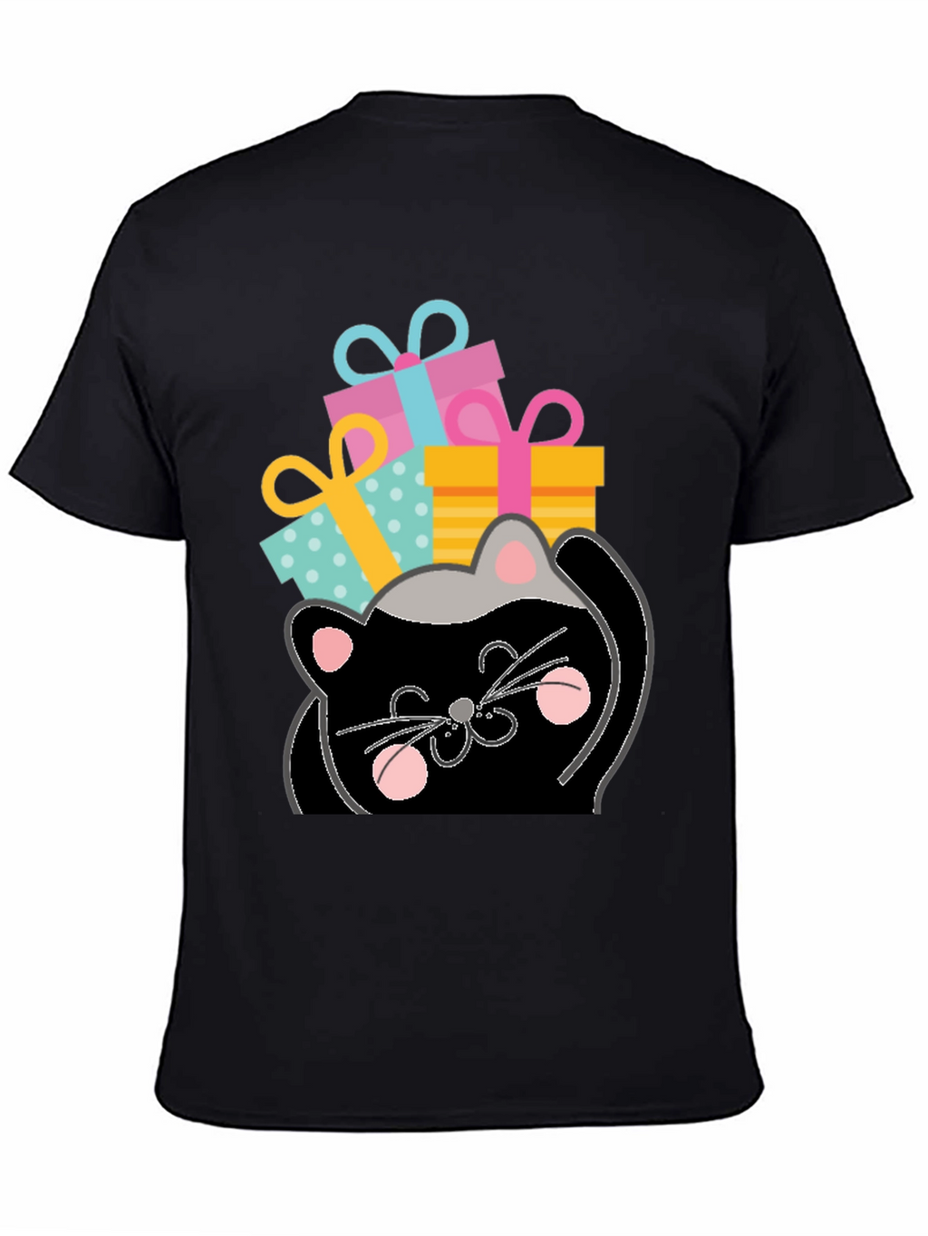 Cat with Gifts Graphic Tee