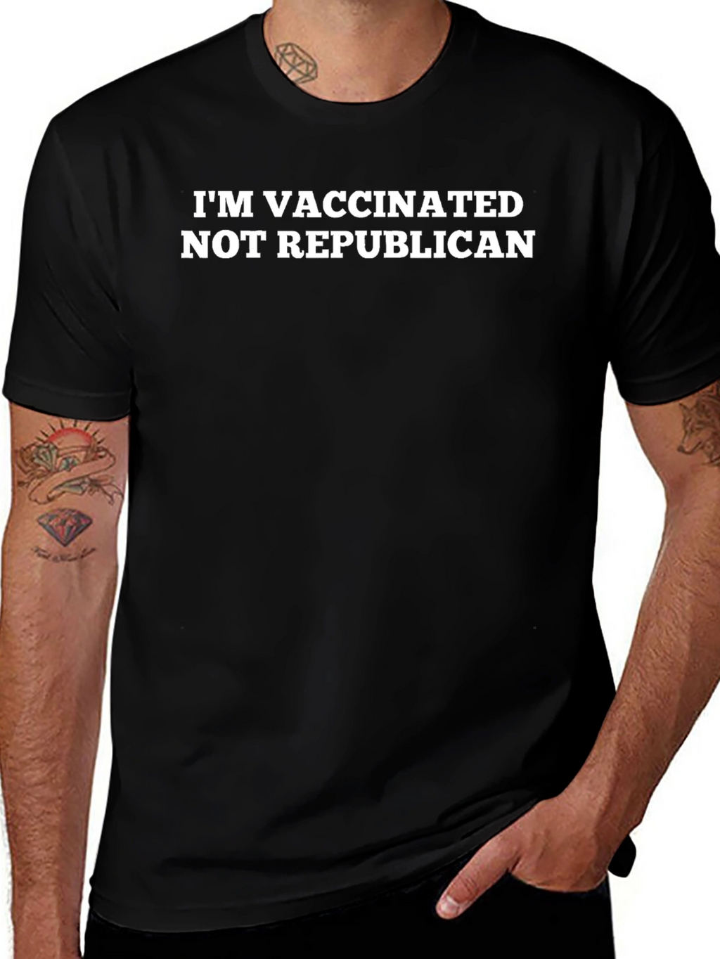 Vaccinated Not Republican Slogan T-Shirt