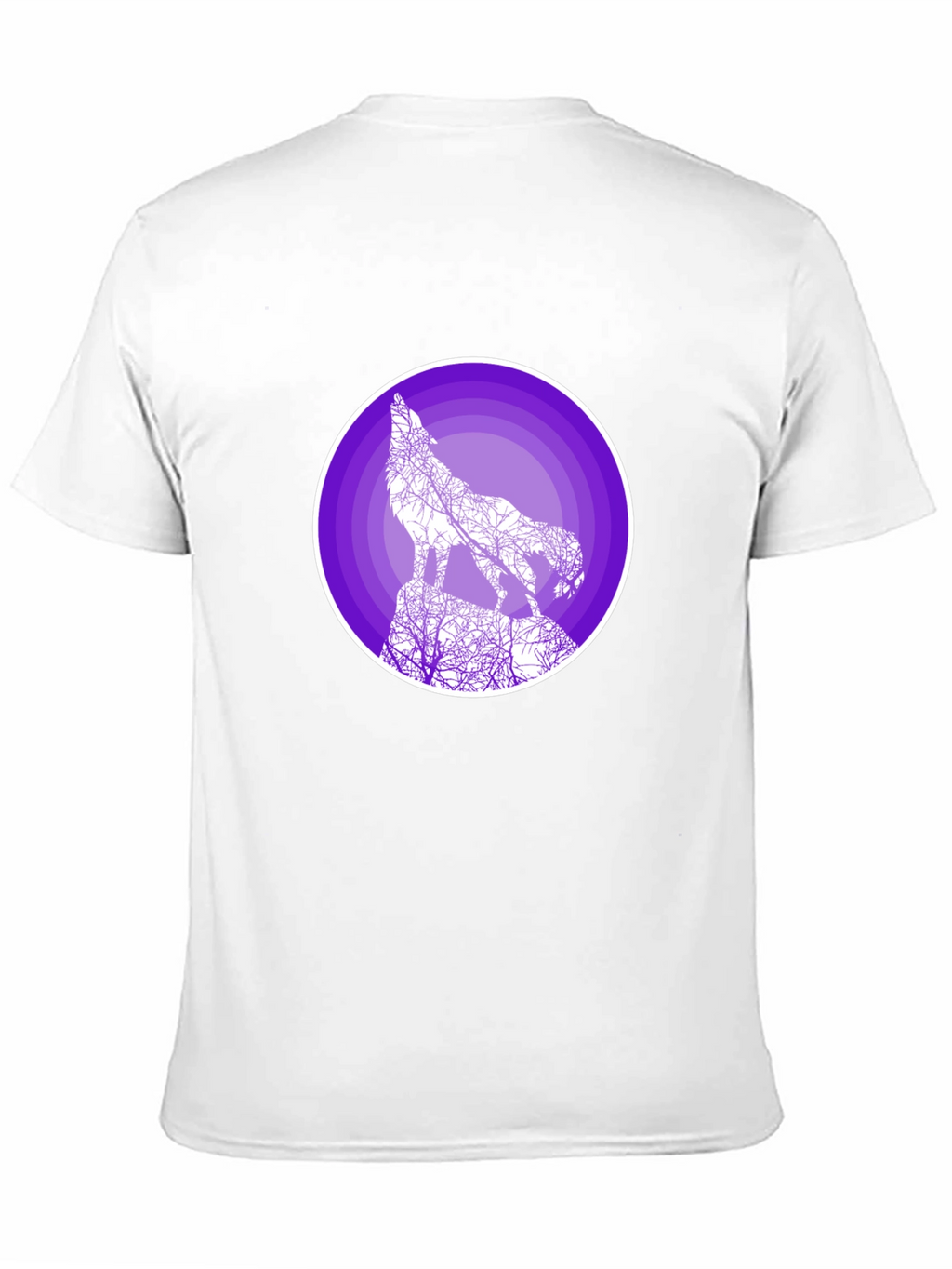 Wolf Silhouette Graphic T-Shirt - Black