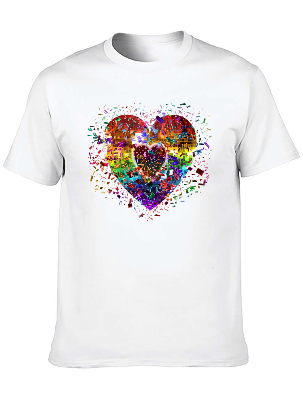 Rainbow Heart Disco T-Shirt