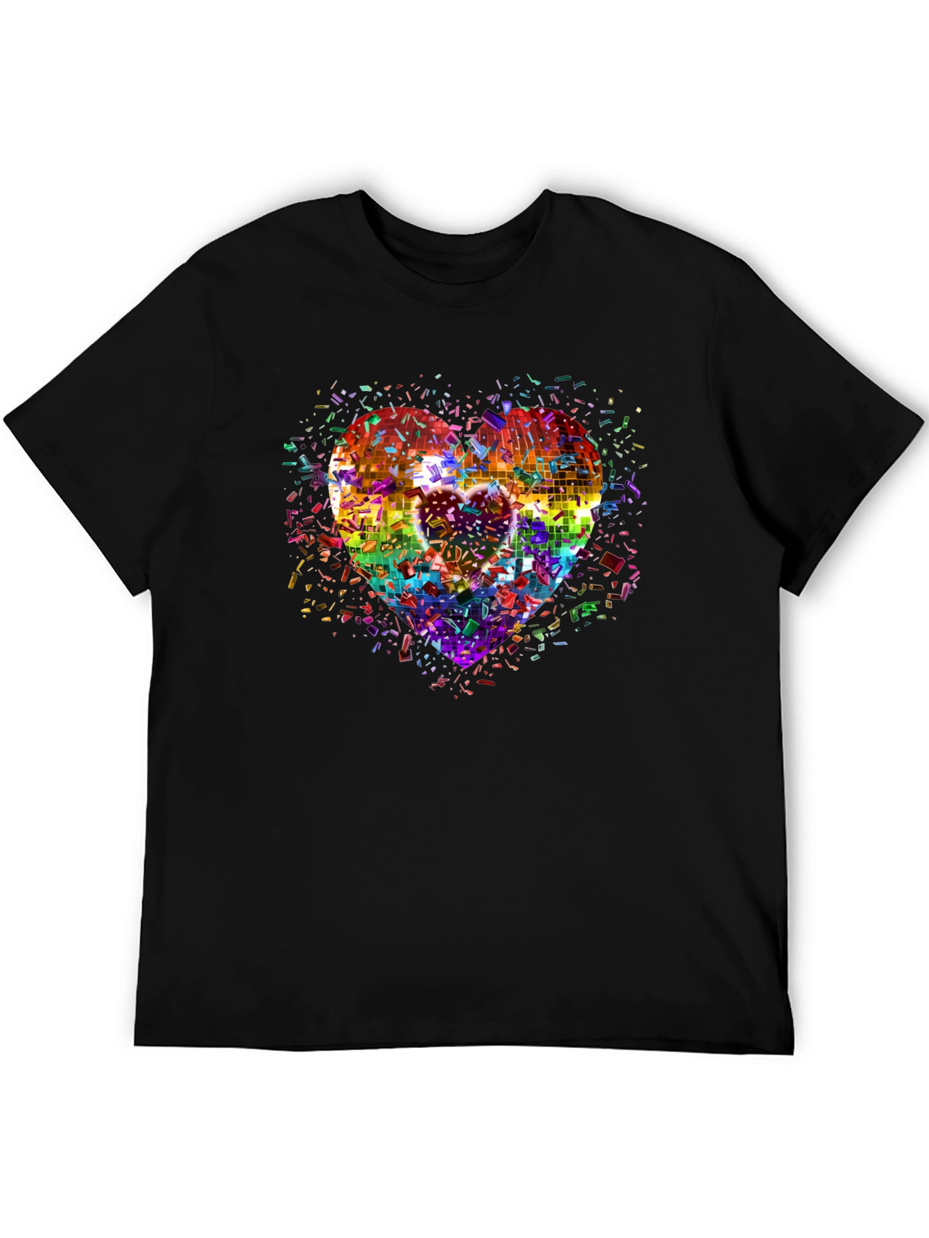 Rainbow Heart Disco T-Shirt
