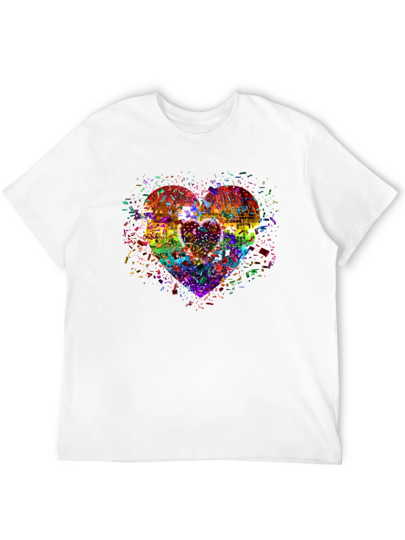 Rainbow Heart Disco T-Shirt