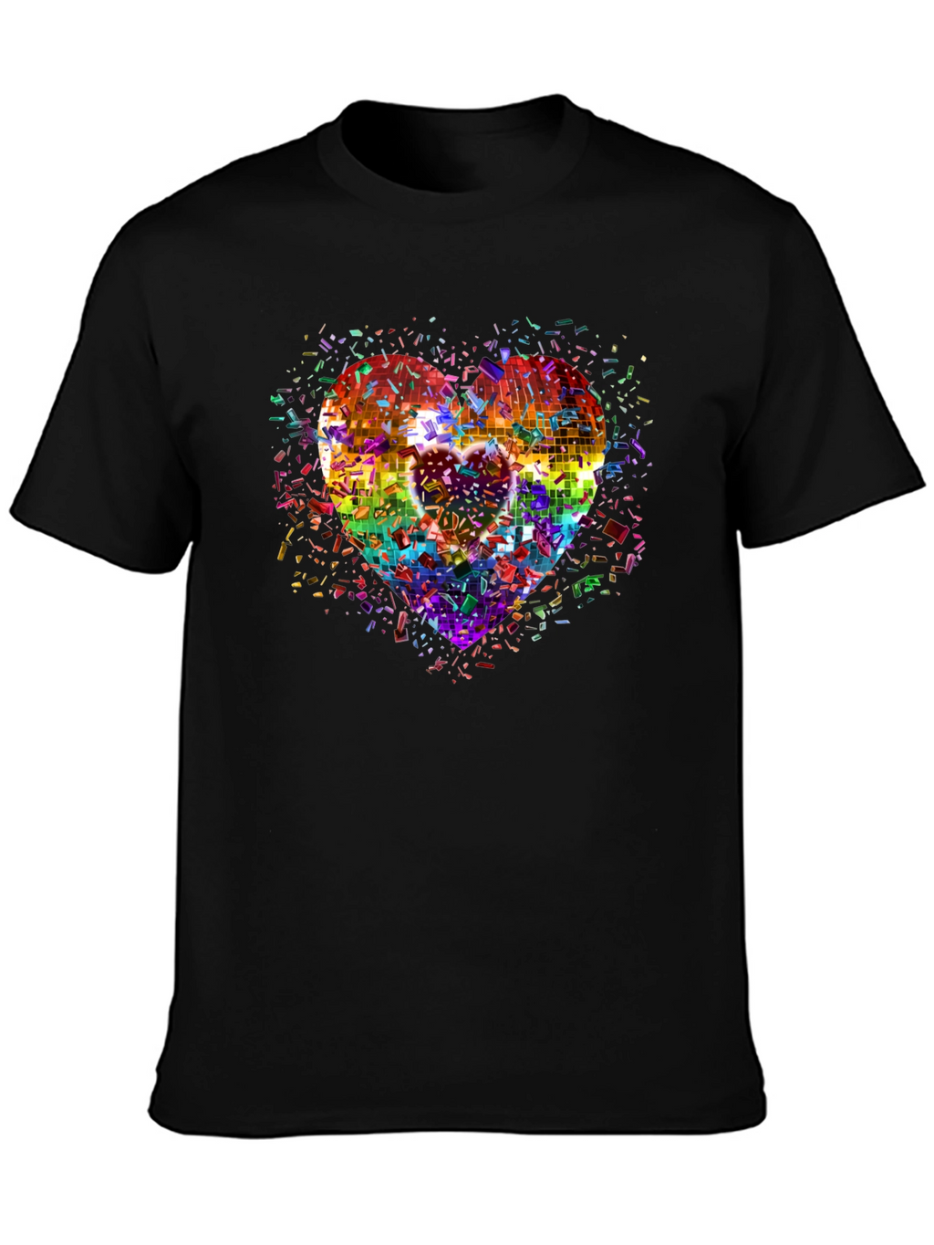 Rainbow Heart Disco T-Shirt