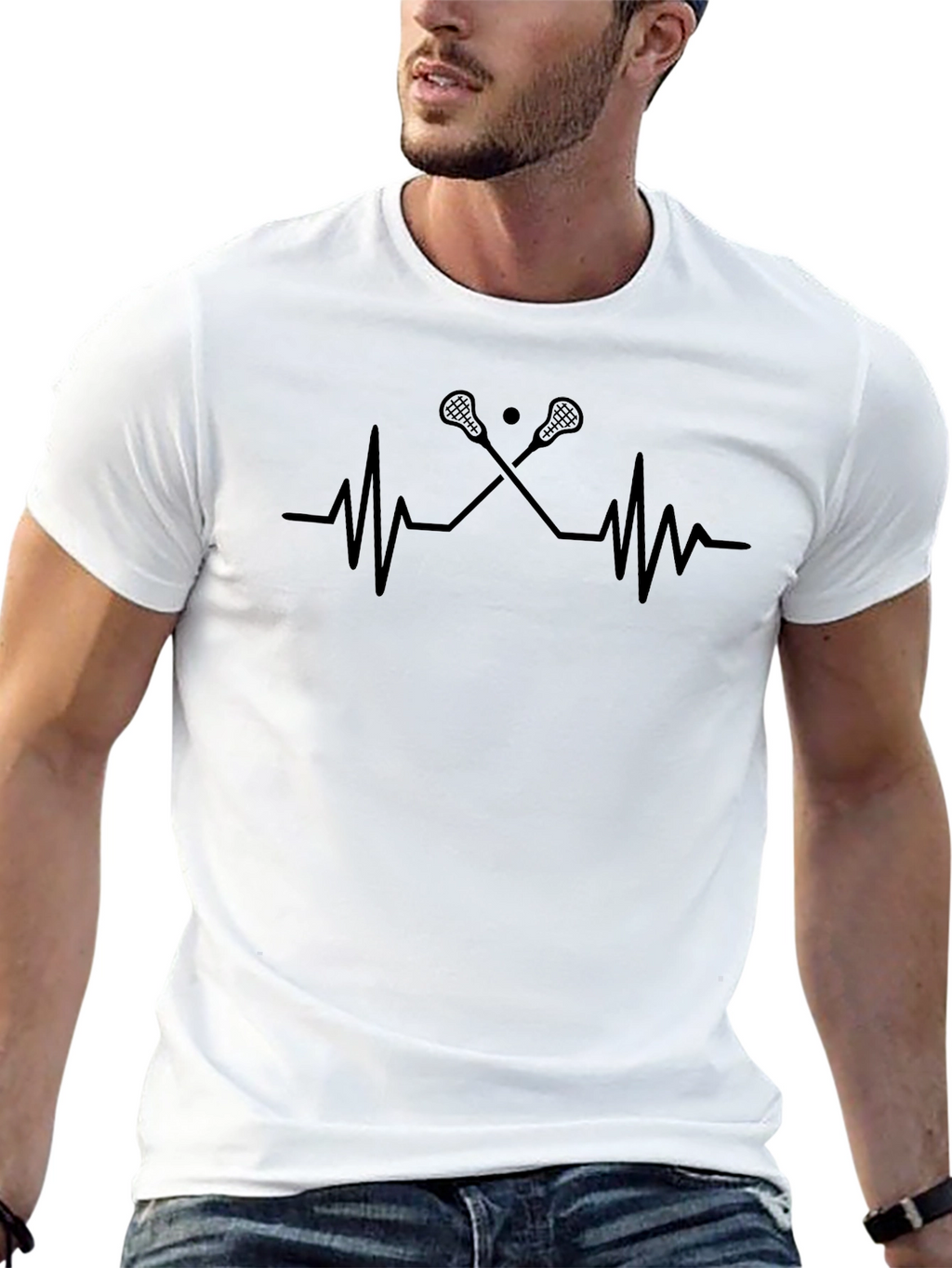 Lacrosse Heartbeat Graphic Tee