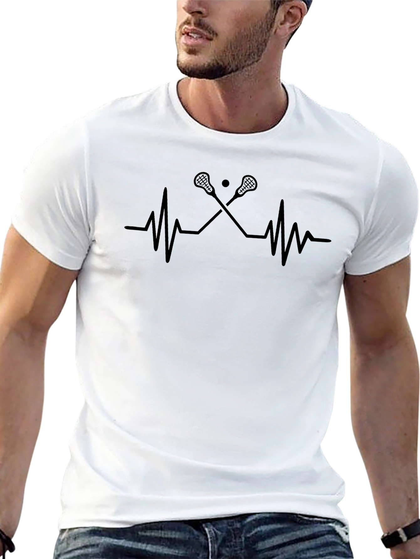 Lacrosse Heartbeat Graphic Tee