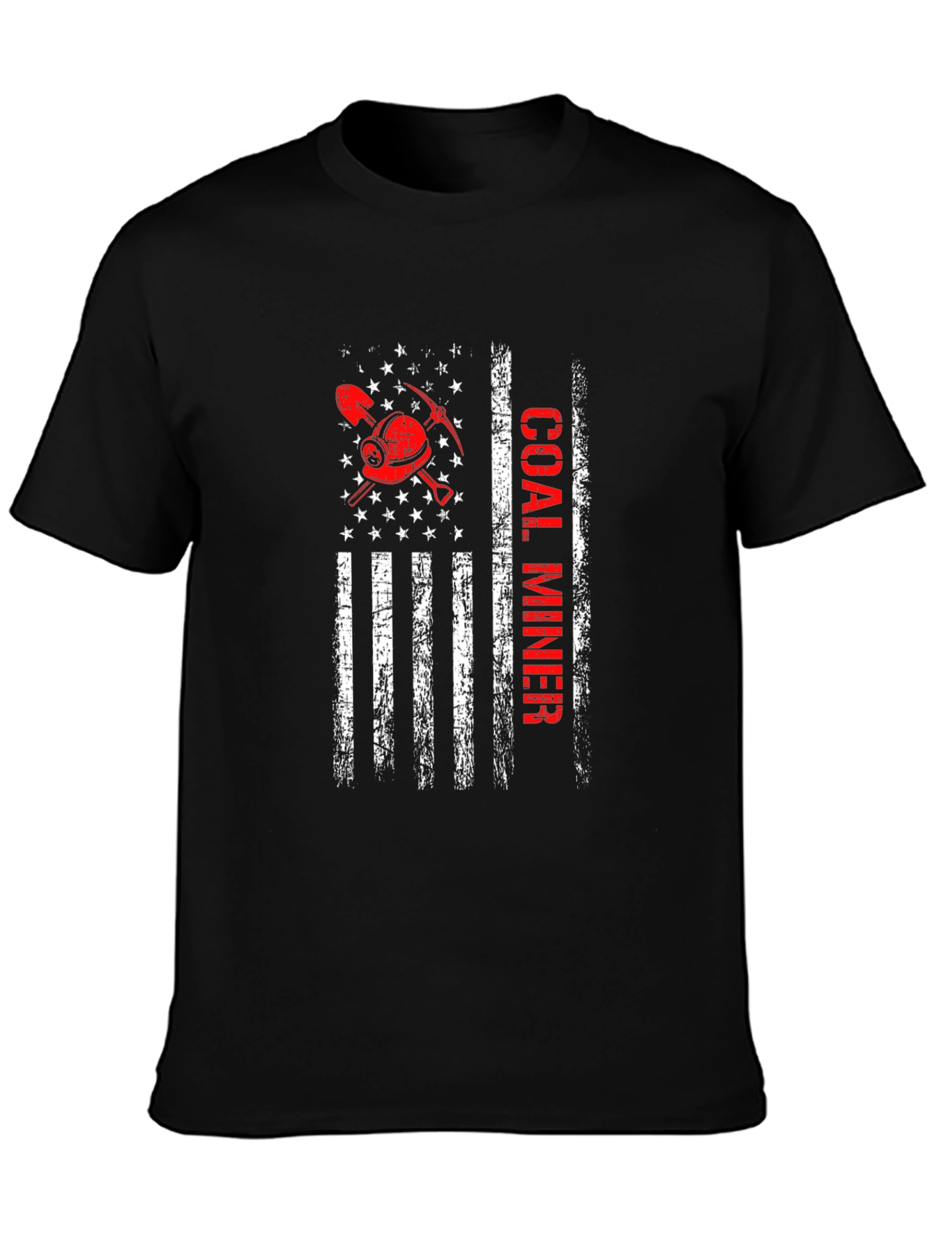 Coal Miner American Flag Graphic Tee