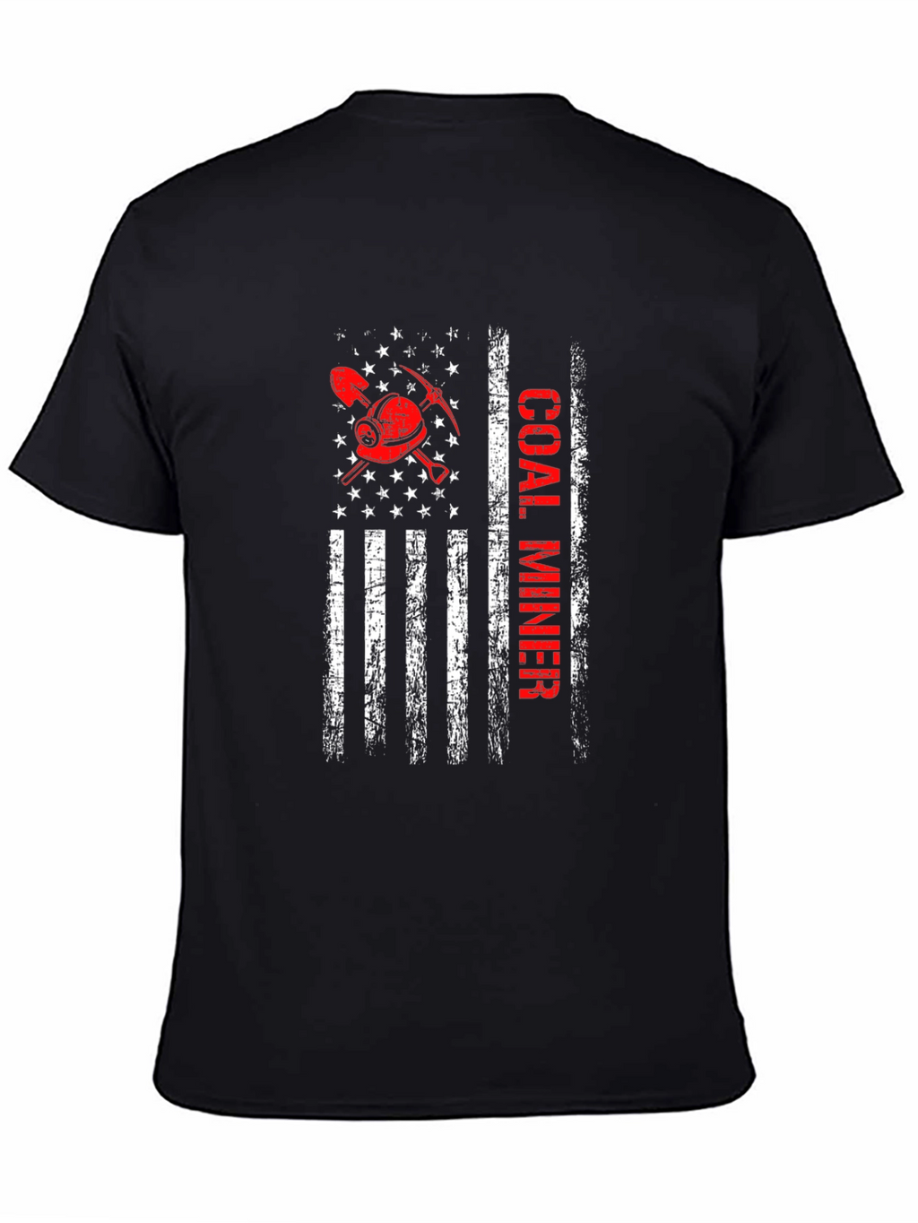 Coal Miner American Flag Graphic Tee