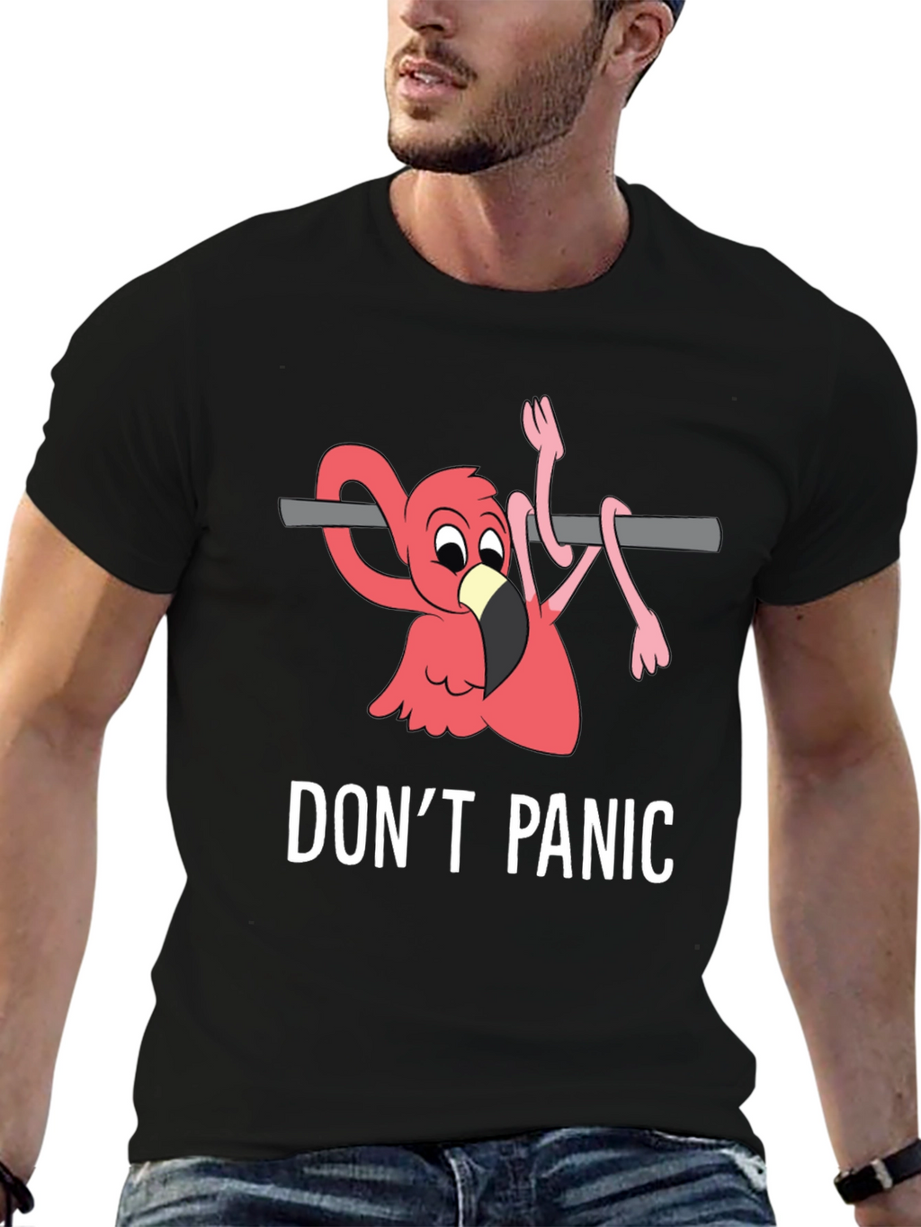 Dont Panic Flamingo T-Shirt