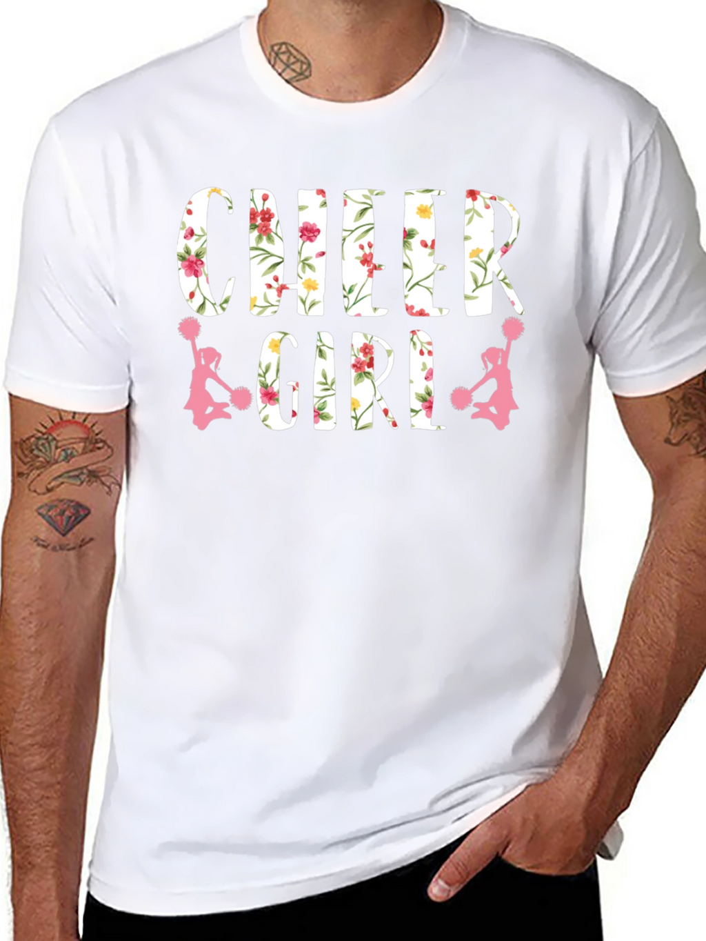 Cheer Girl Floral Print T-Shirt