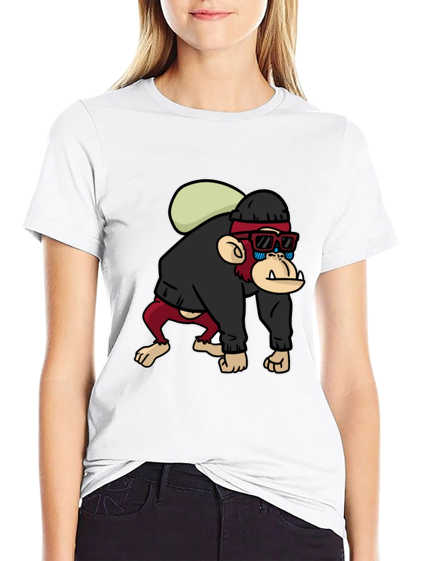 Cool Monkey Graphic T-Shirt - Black