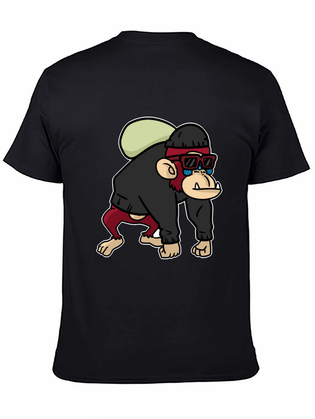 Cool Monkey Graphic T-Shirt - Black