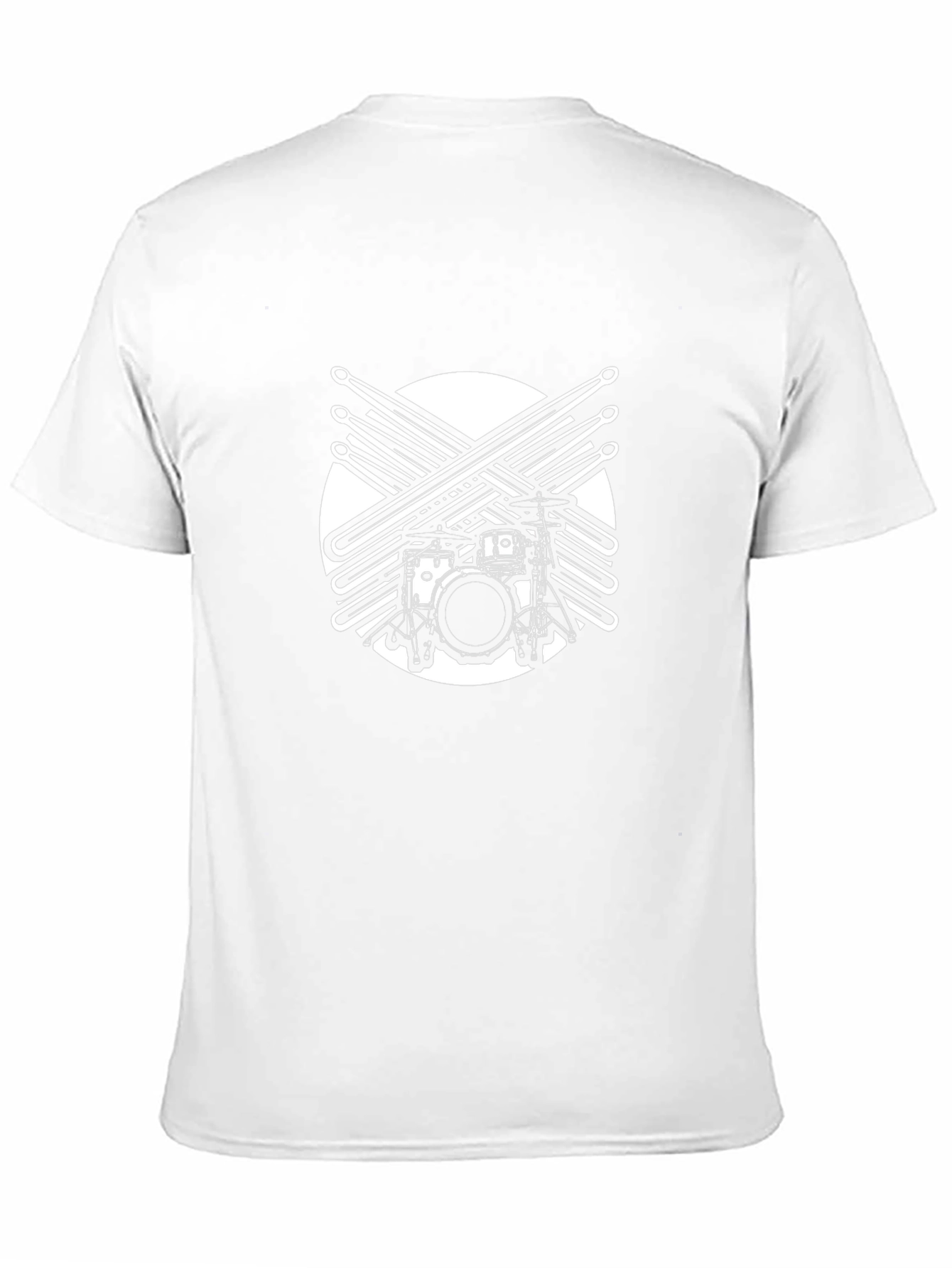 Drum Kit Graphic Tee - Music Lovers Black T-Shirt