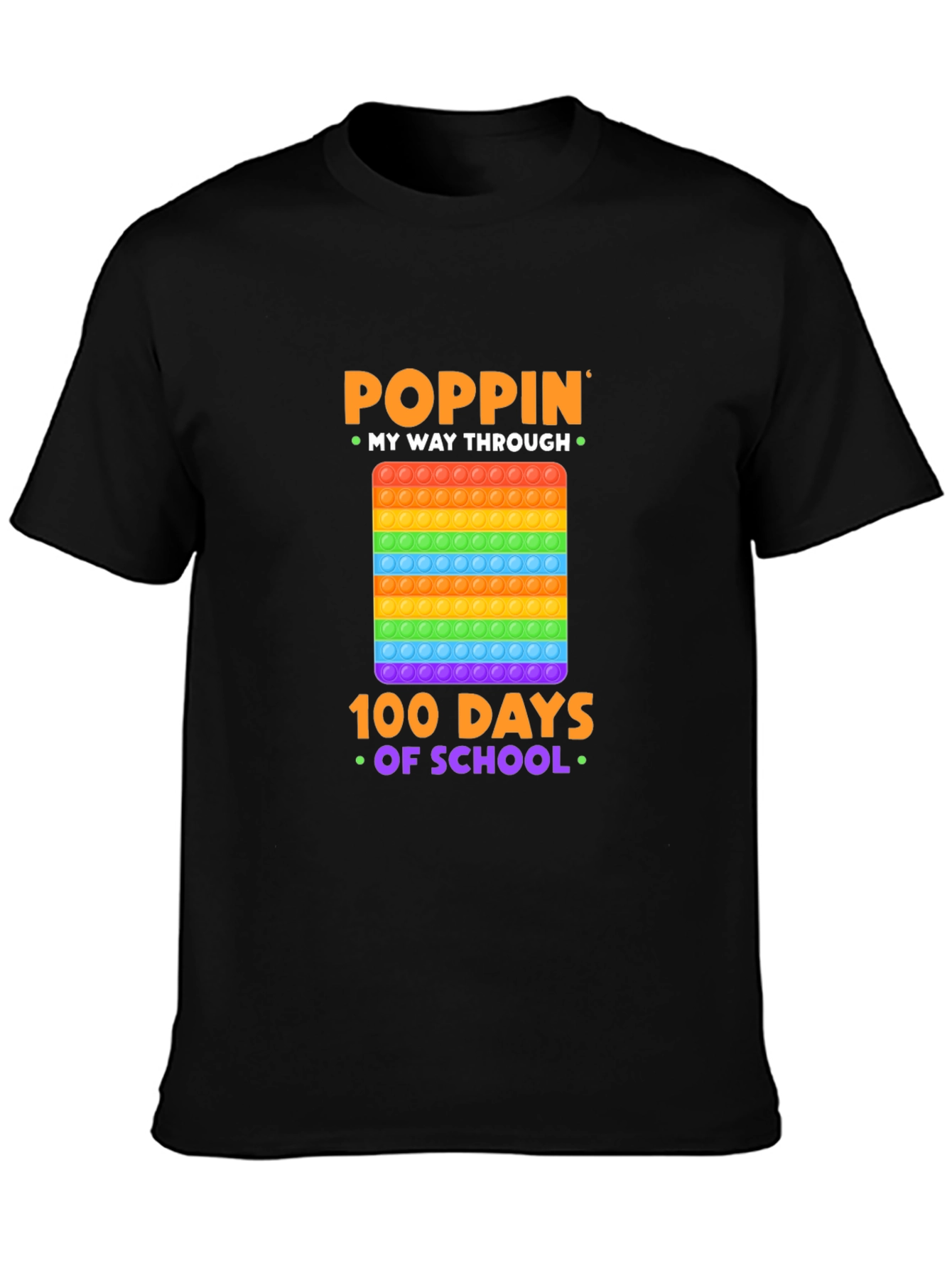 Poppin My Way Through 100 Days of School T-Shirt