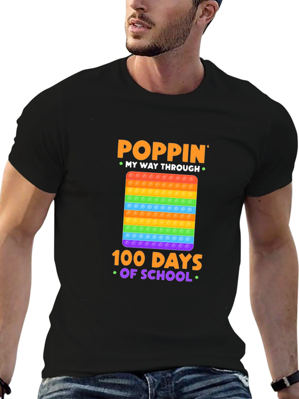 Poppin My Way Through 100 Days of School T-Shirt