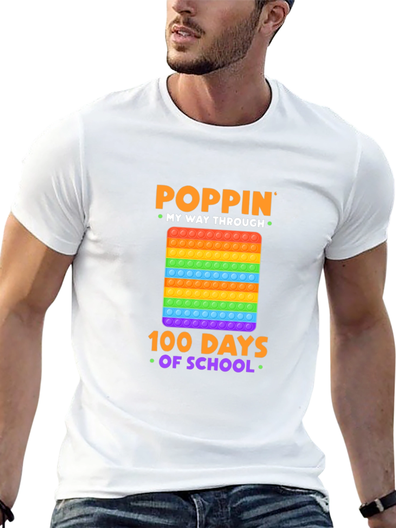 Poppin My Way Through 100 Days of School T-Shirt