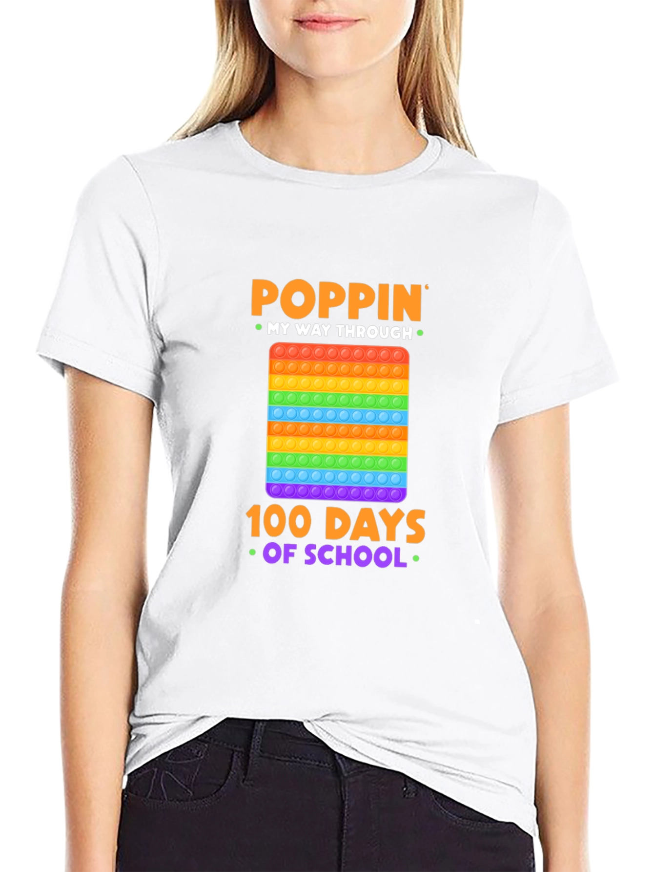 Poppin My Way Through 100 Days of School T-Shirt