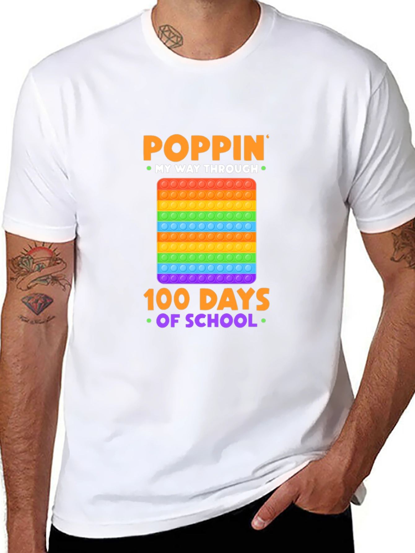 Poppin My Way Through 100 Days of School T-Shirt
