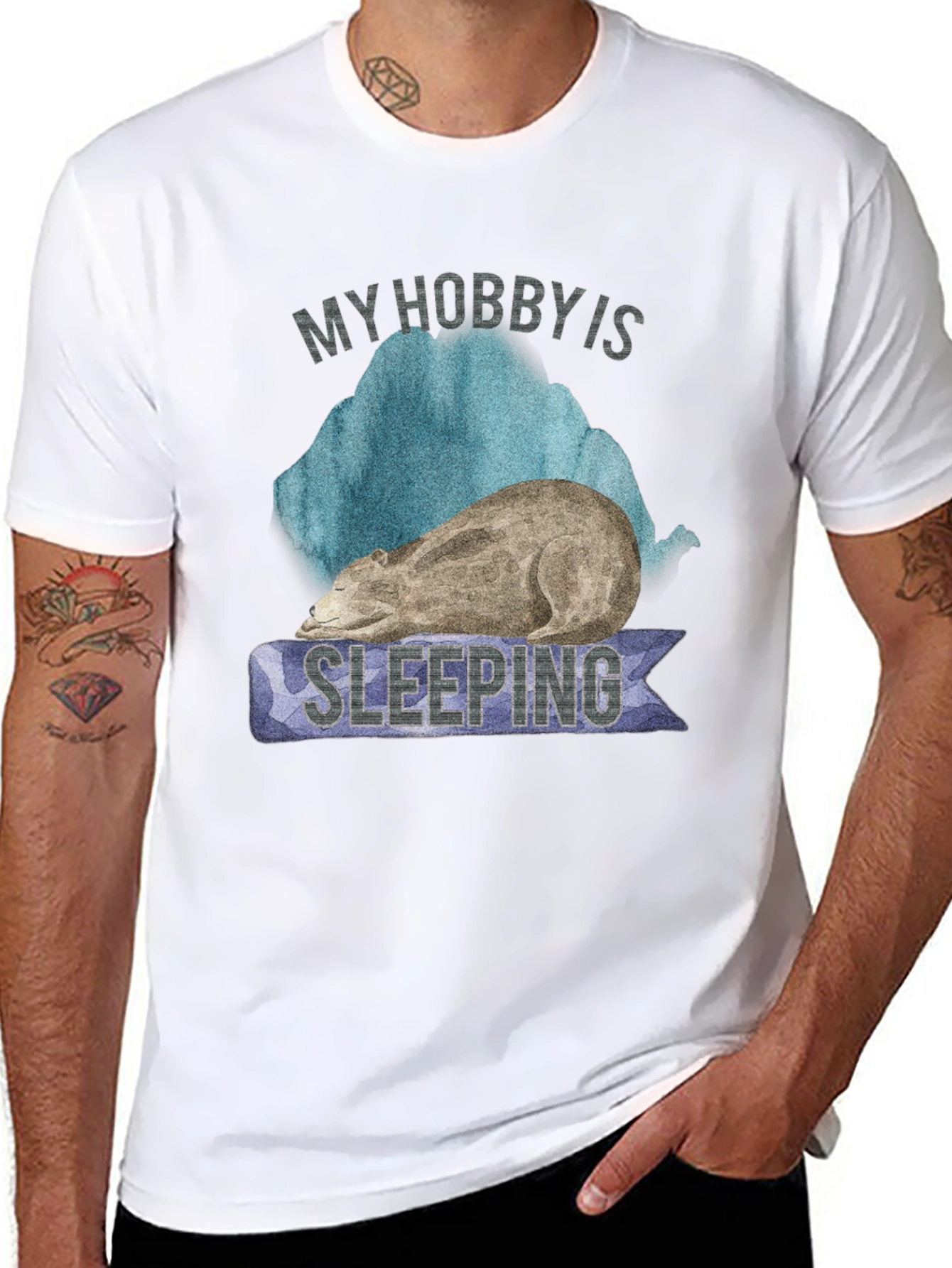 My Hobby is Sleeping Bear Graphic T-Shirt
