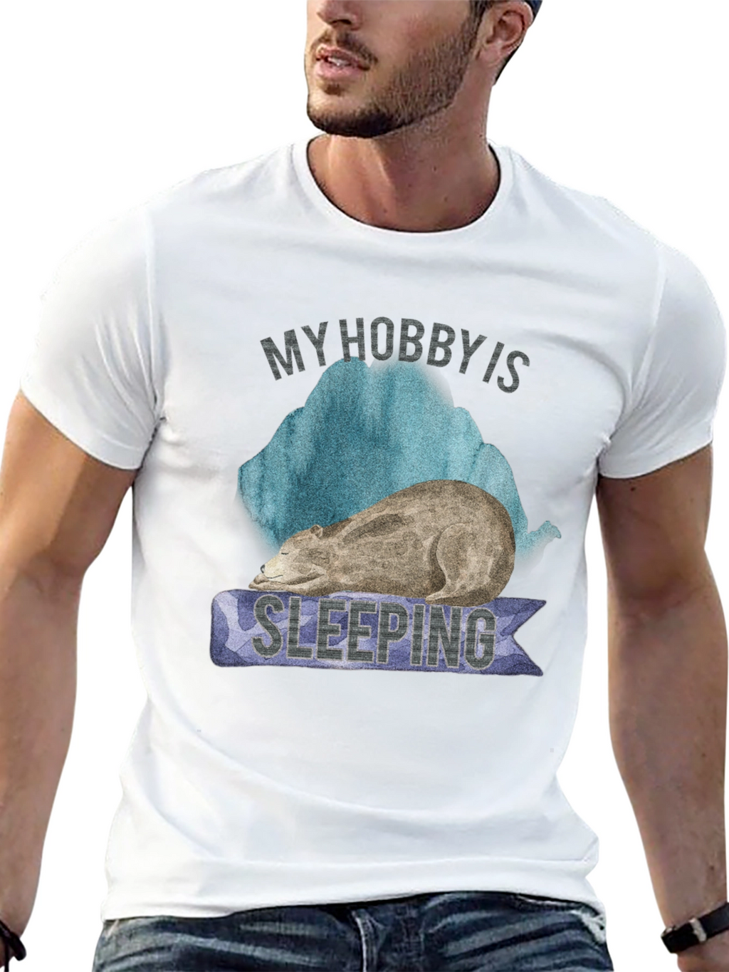 My Hobby is Sleeping Bear Graphic T-Shirt