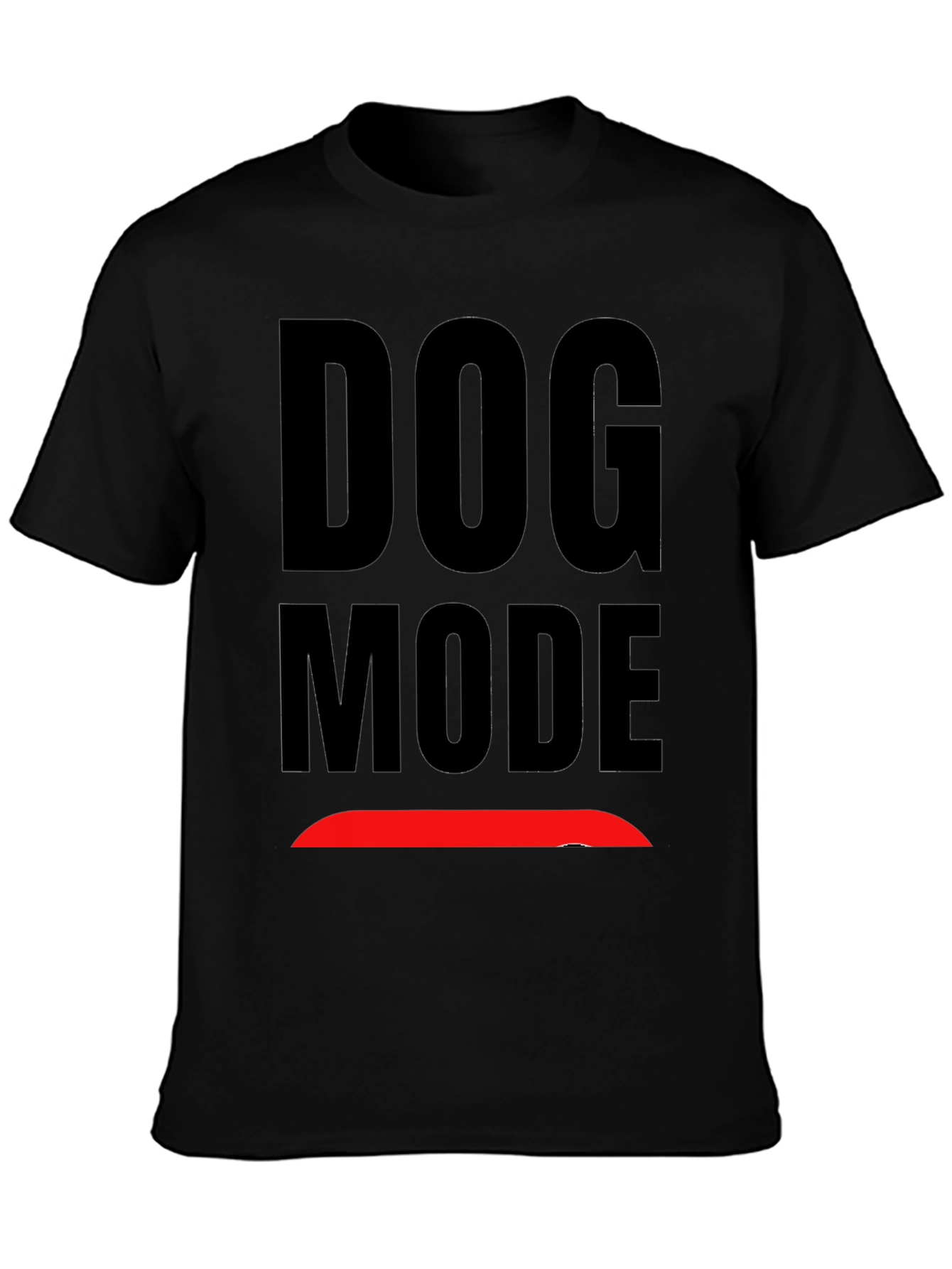 Dog Mode Graphic Black T-Shirt