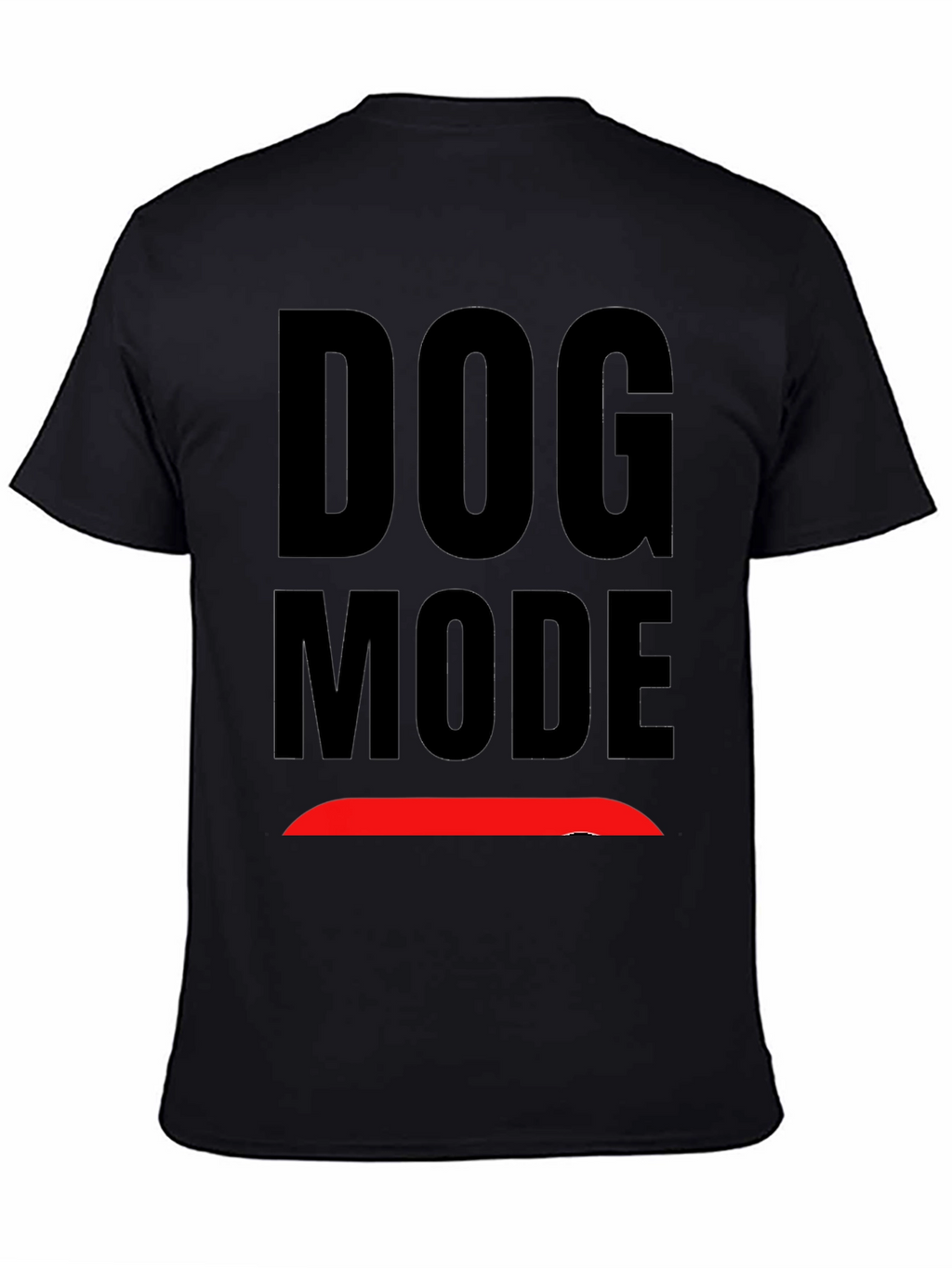Dog Mode Graphic Black T-Shirt