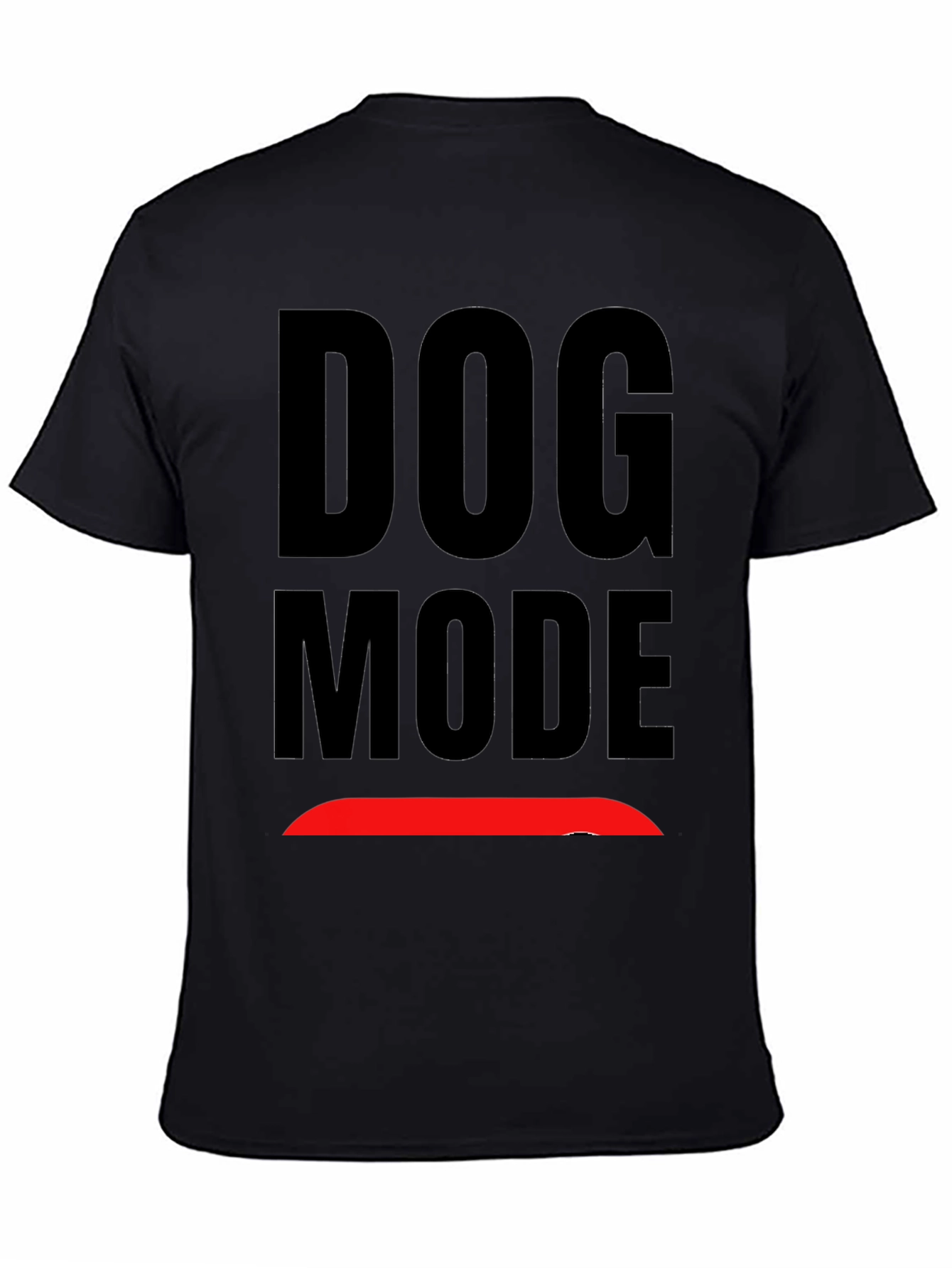 Dog Mode Graphic Black T-Shirt