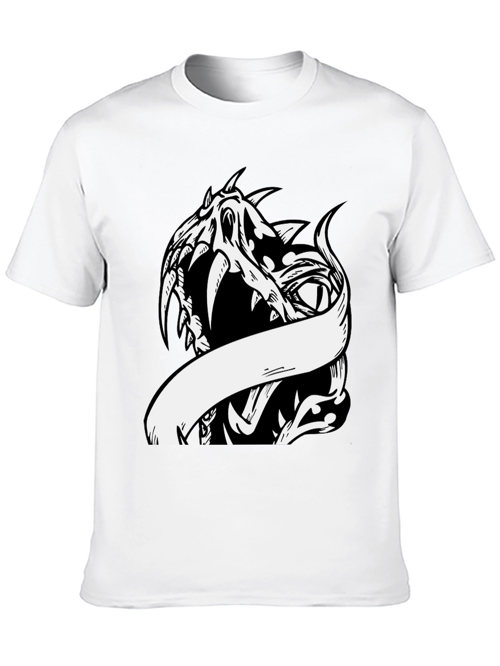 Edgy Dragon Graphic Print Tee