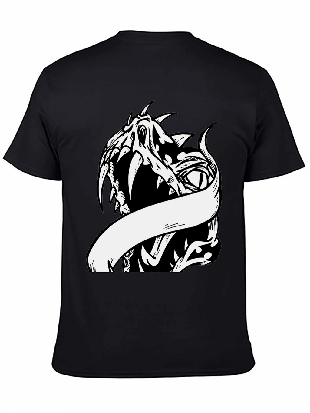 Edgy Dragon Graphic Print Tee