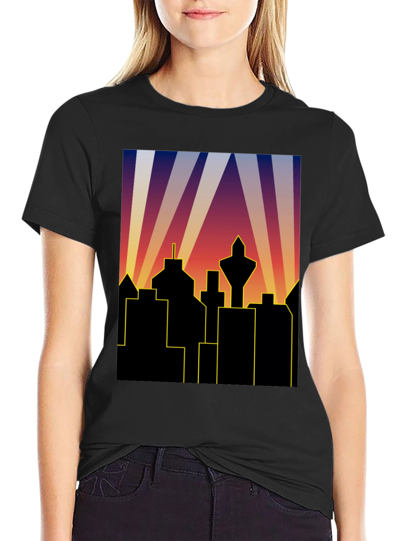 Retro City Skyline T-Shirt