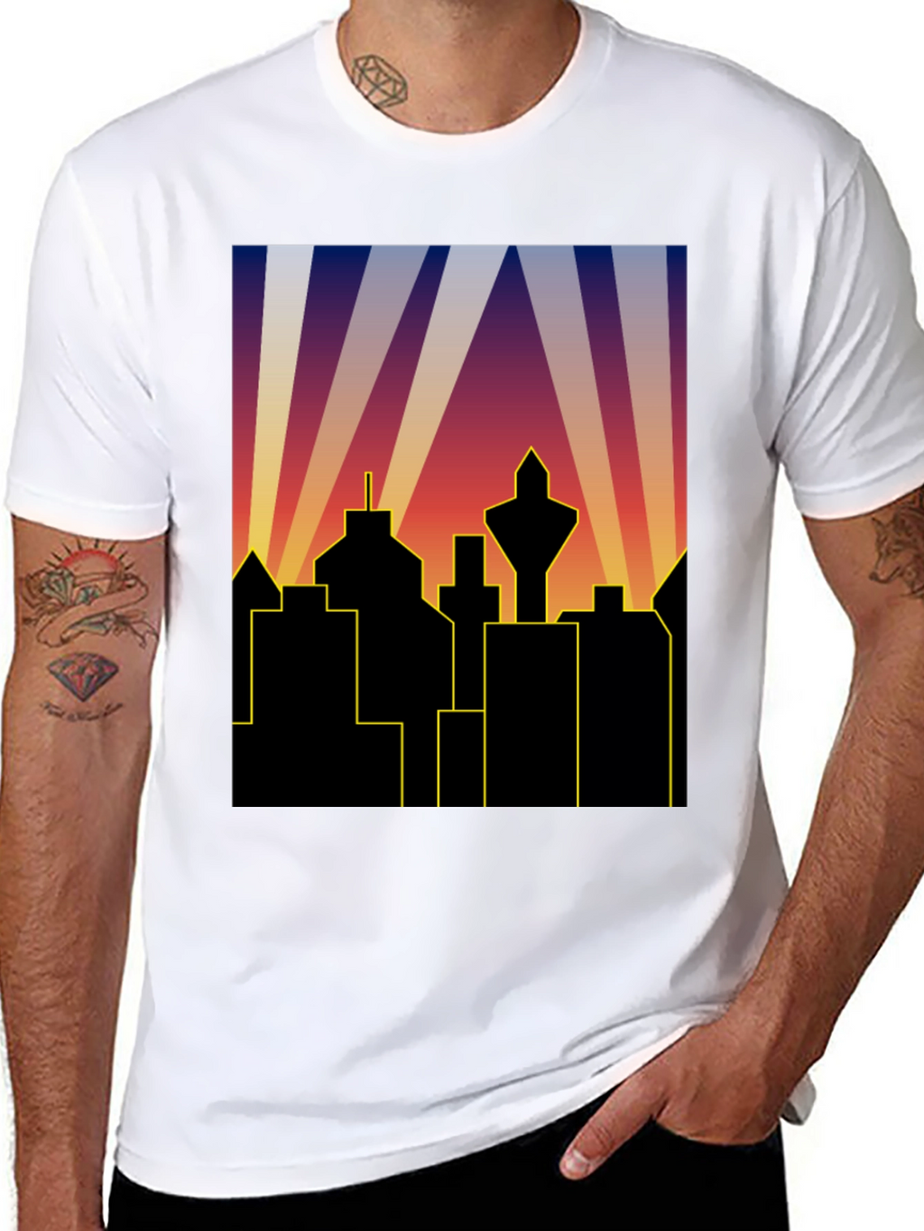 Retro City Skyline T-Shirt