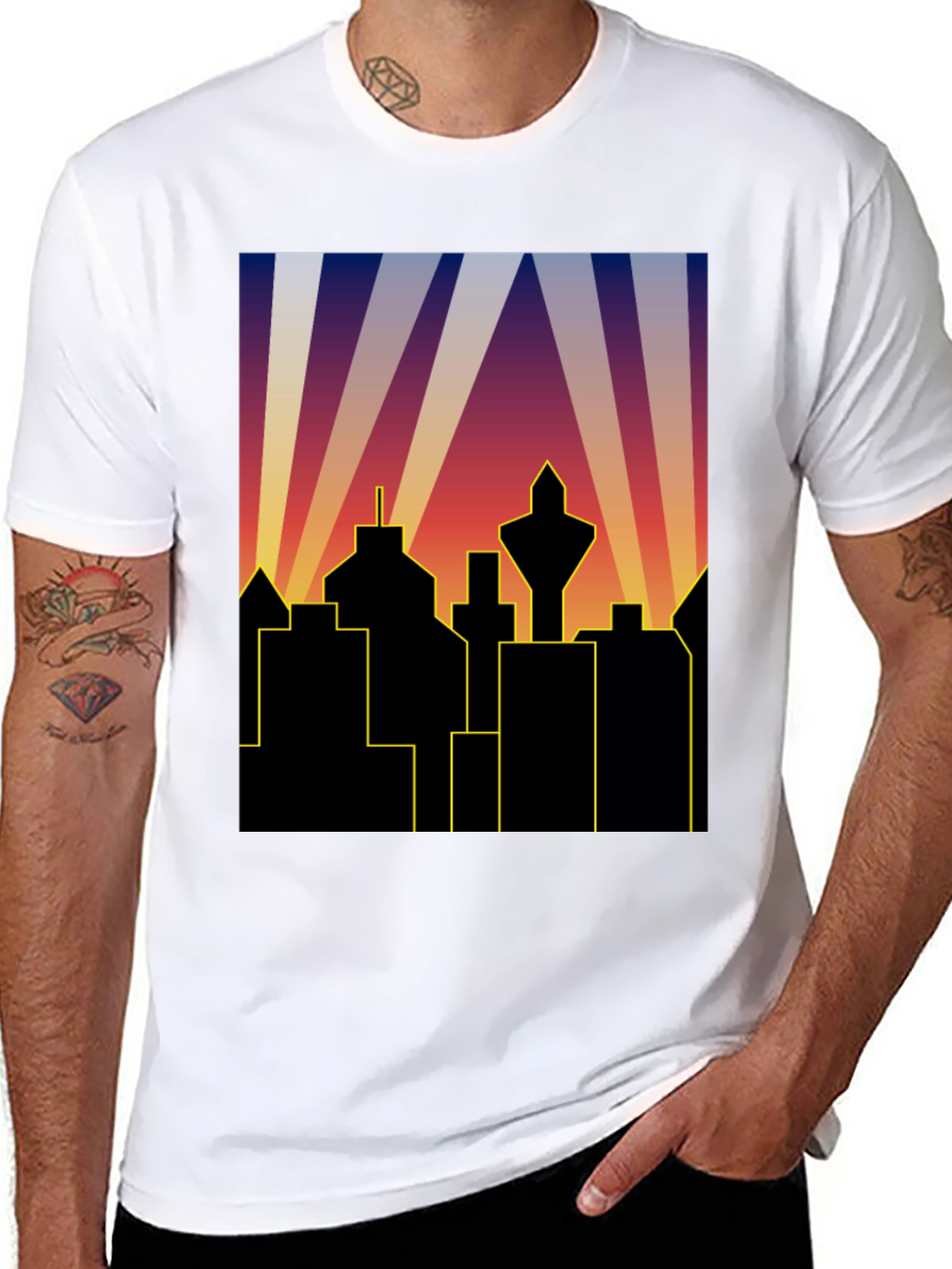 Retro City Skyline T-Shirt