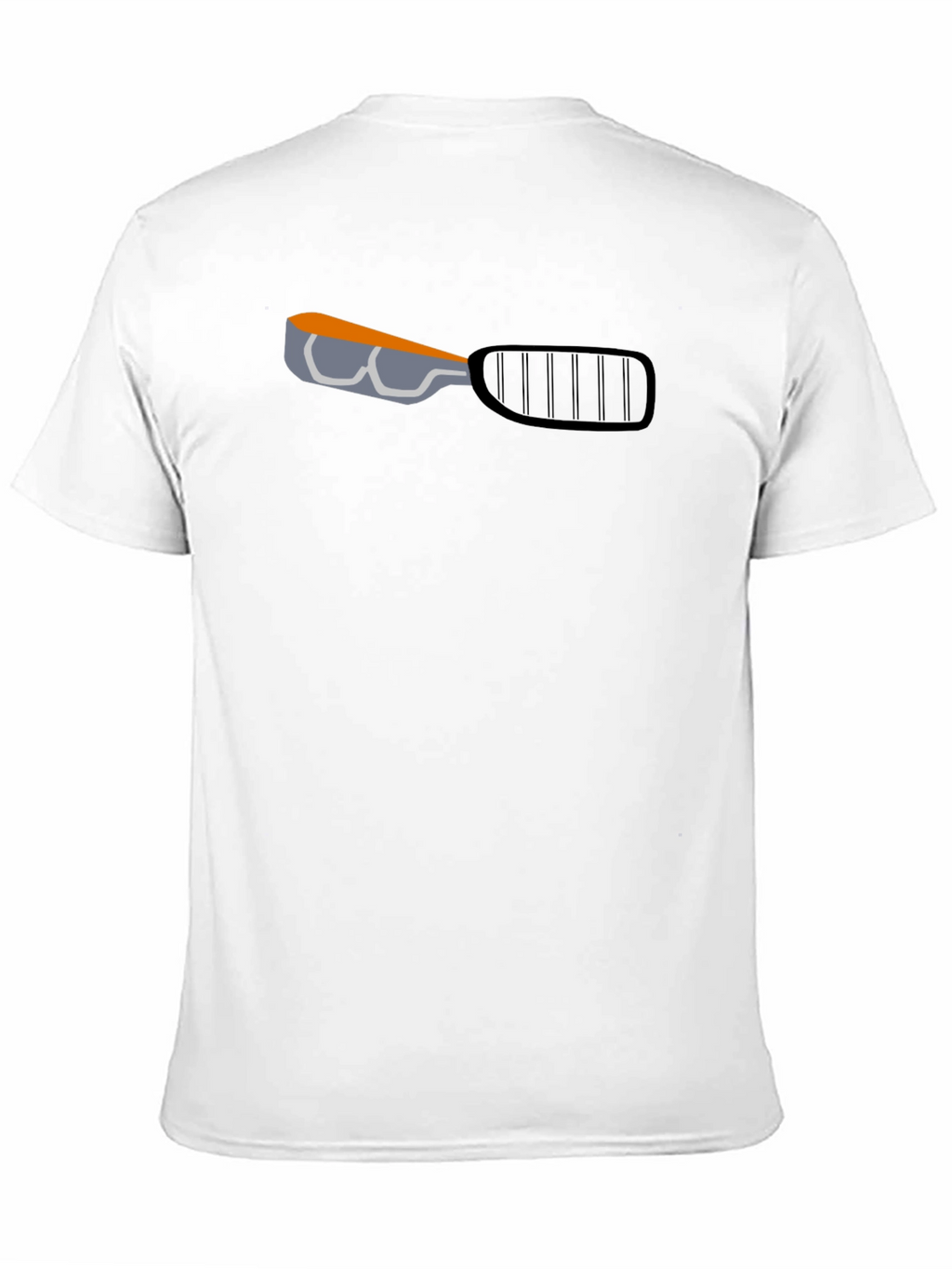 Mens Black T-Shirt with Racket Graphic