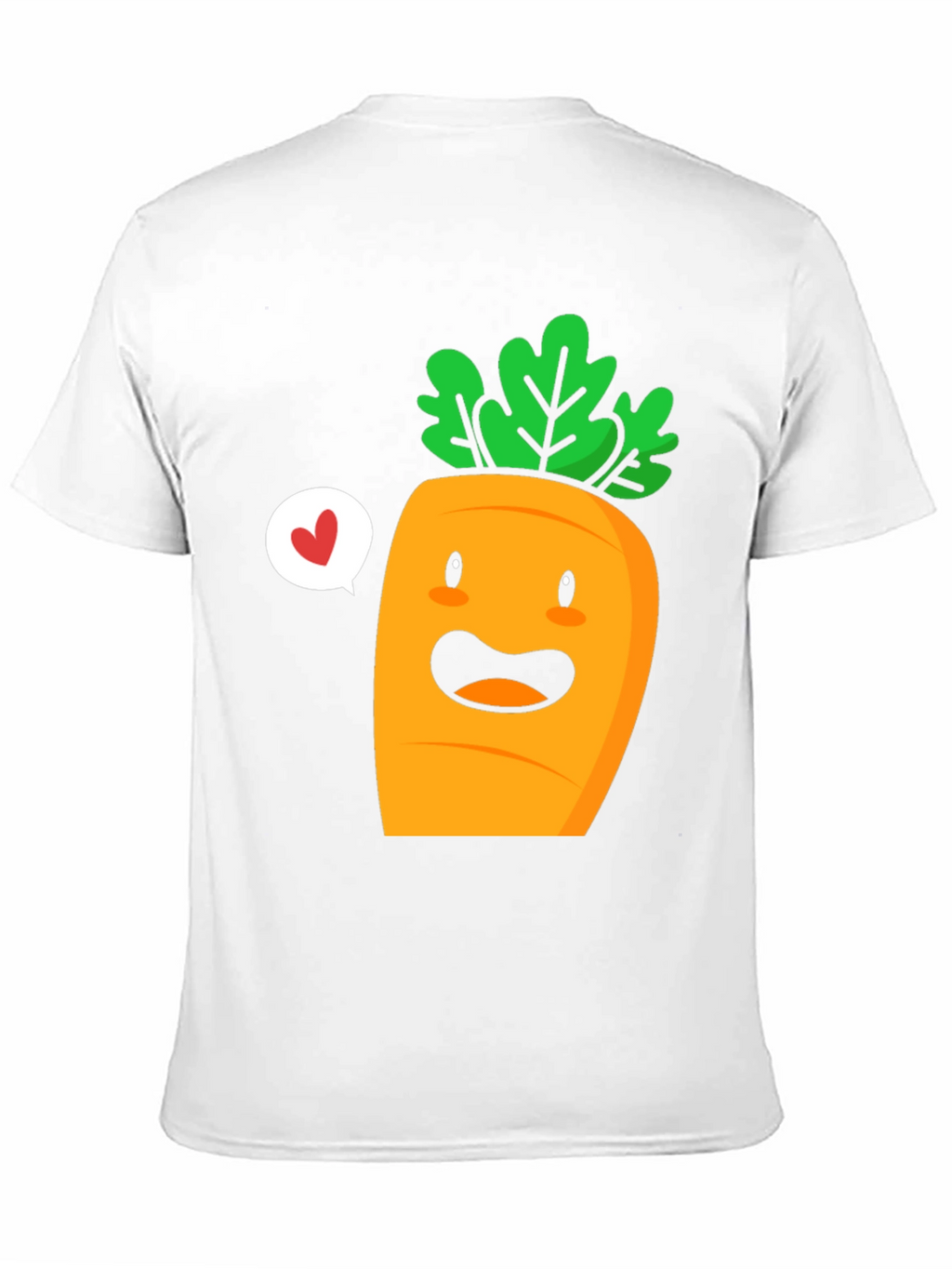 Cute Carrot Cartoon Graphic Tee - Unisex Black T-Shirt