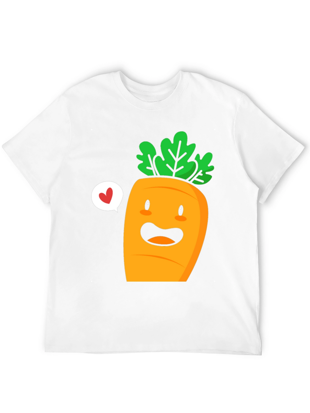 Cute Carrot Cartoon Graphic Tee - Unisex Black T-Shirt