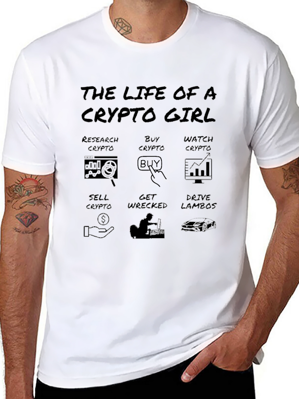 Crypto Girl Black T-Shirt