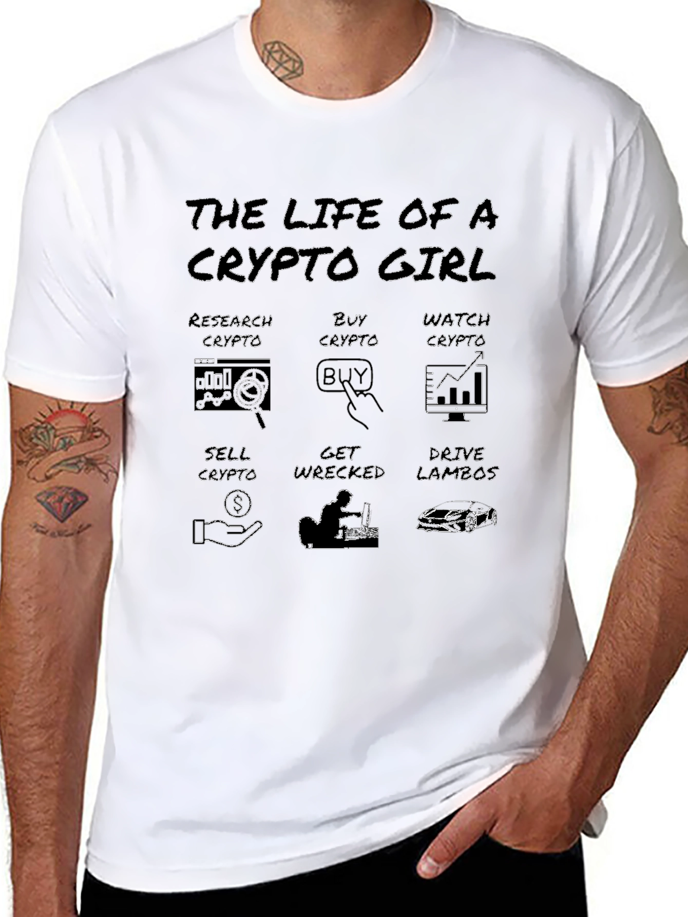Crypto Girl Black T-Shirt