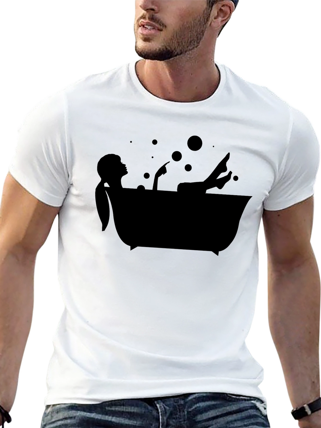 Relaxing Bathtub T-Shirt - Minimalist Style